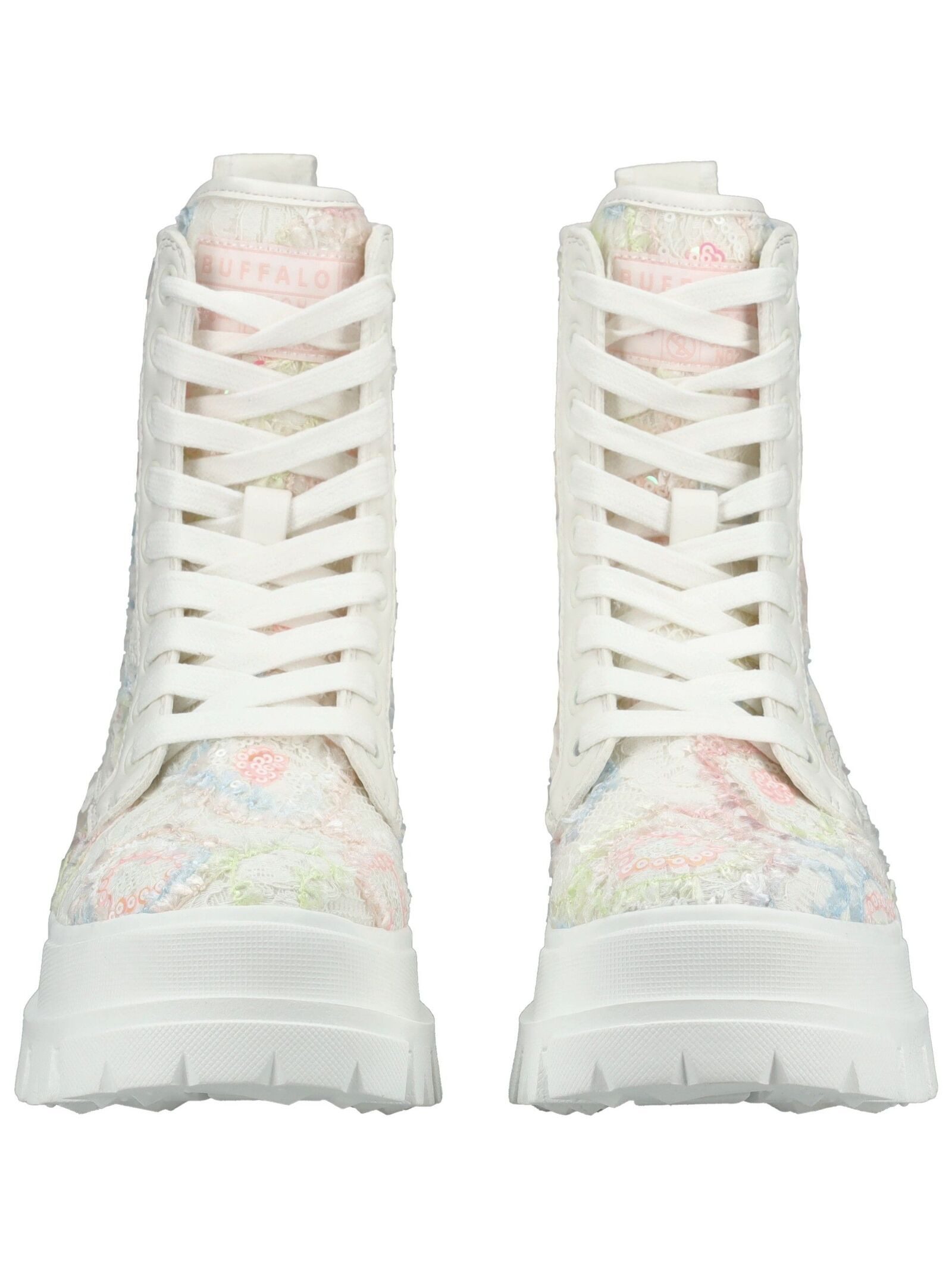 Buffalo Buffalo Stiefelette Lederimitat Schnürstiefelette