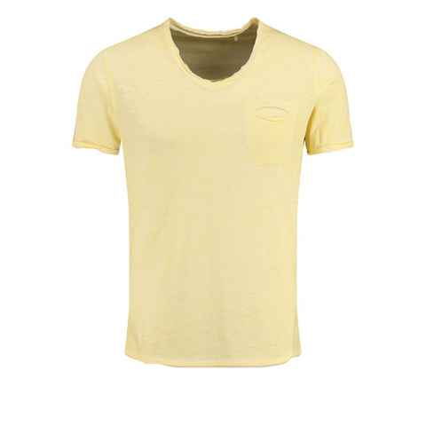 Key Largo T-Shirt Soda vintage Look uni Basic T00619 V-Ausschnitt unifarben kurzarm slim fit