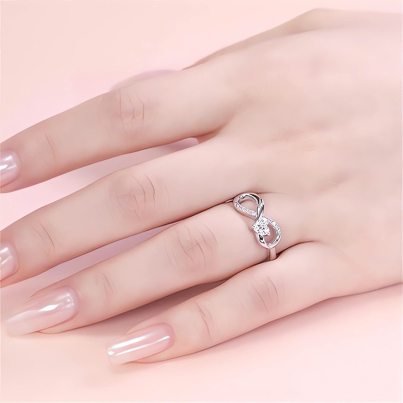Jumpeak Diamantring Verlobungsringe frau 0,3 ct Herzdiamant Schmetterlingsfalter - Design, Minimalistischer Versprechensring Weißgold Labordiamant Klauenfassung