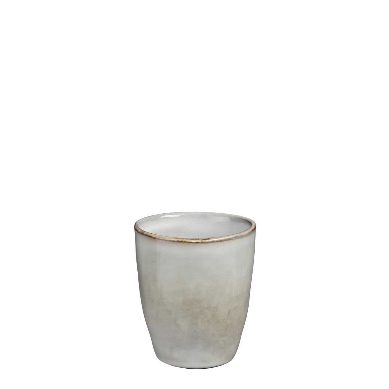 Mica Decorations Becher Mica Becher Tabo grau, Ø 7,5 cm x 8,5 cm, Keramik