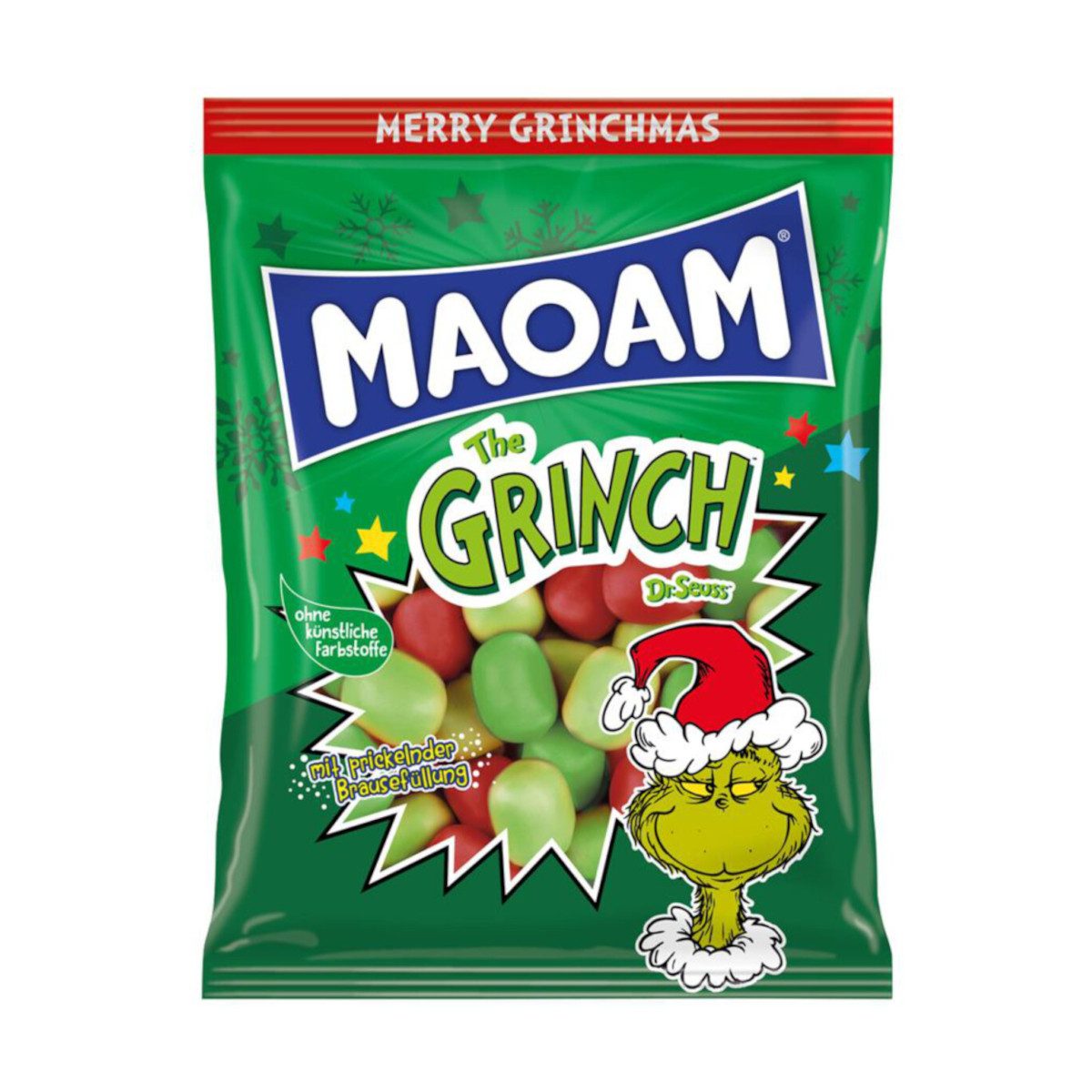 HARIBO Süßigkeit, Haribo Maoam Kracher Grinch Merry Grinchmas Kaubonbon-Dragees 175g