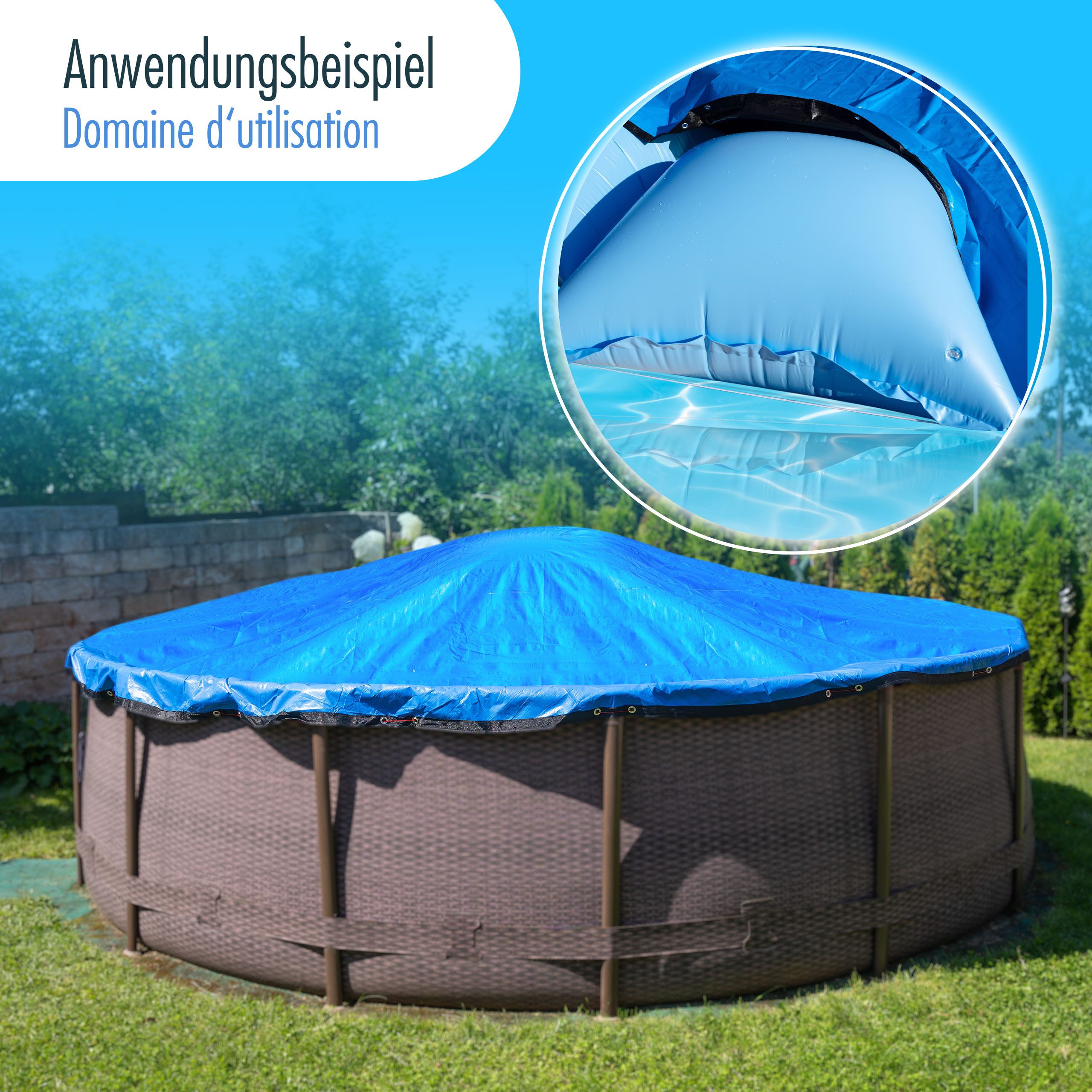 Höfer Chemie GmbH Pool-Abdeckplane Poolabdeckung 9 x 5 m, rechteckig ...