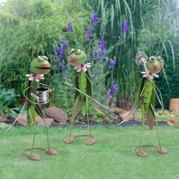 BOLTZE GRUPPE GmbH Gartenfigur Boltze Gartenfiguren Set 3 teilig Metal Heuschrecken Grashüpfer