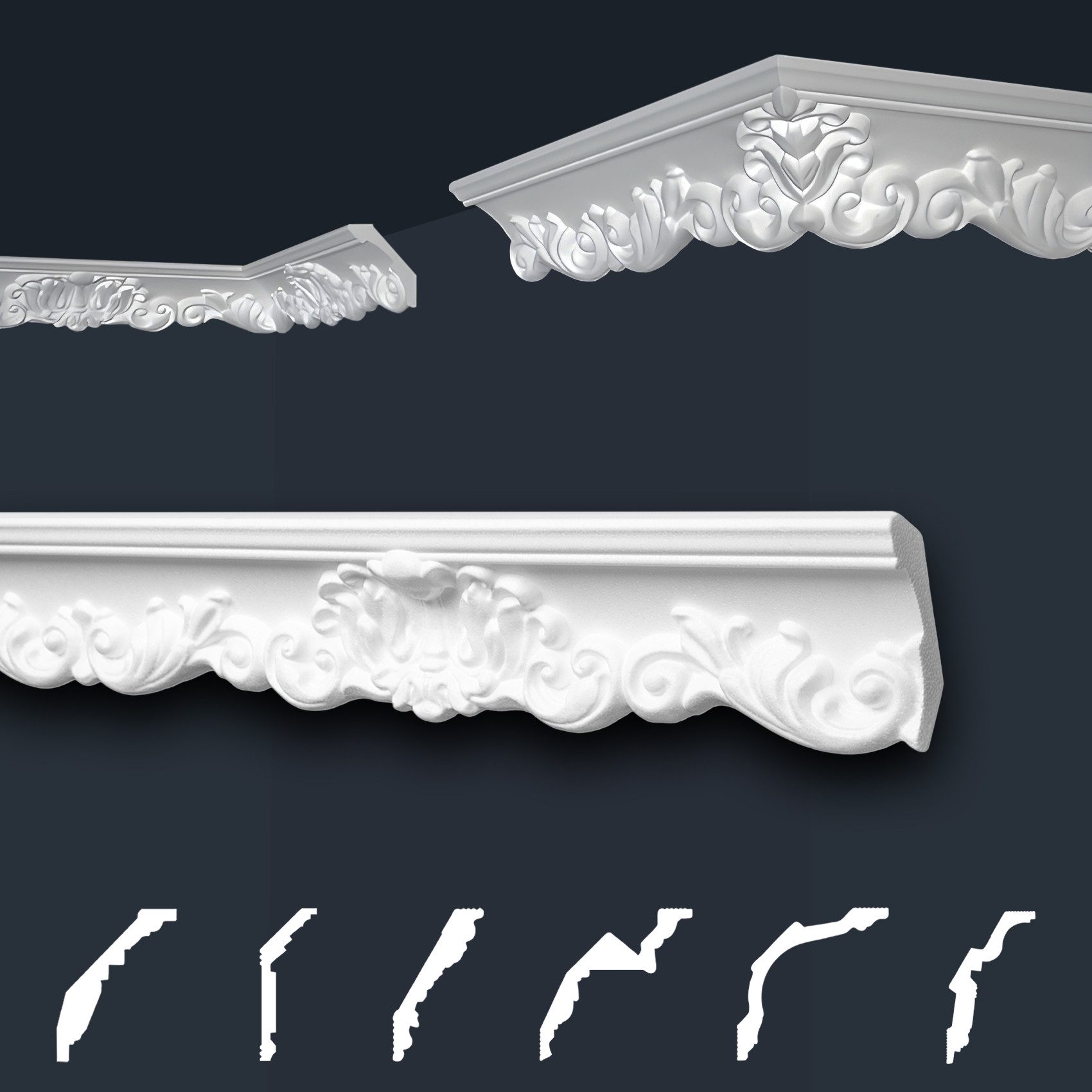 marbet design Stuckleiste B-35, 2 Meter, Deckenleisten Sparpaket aus Styrop günstig online kaufen