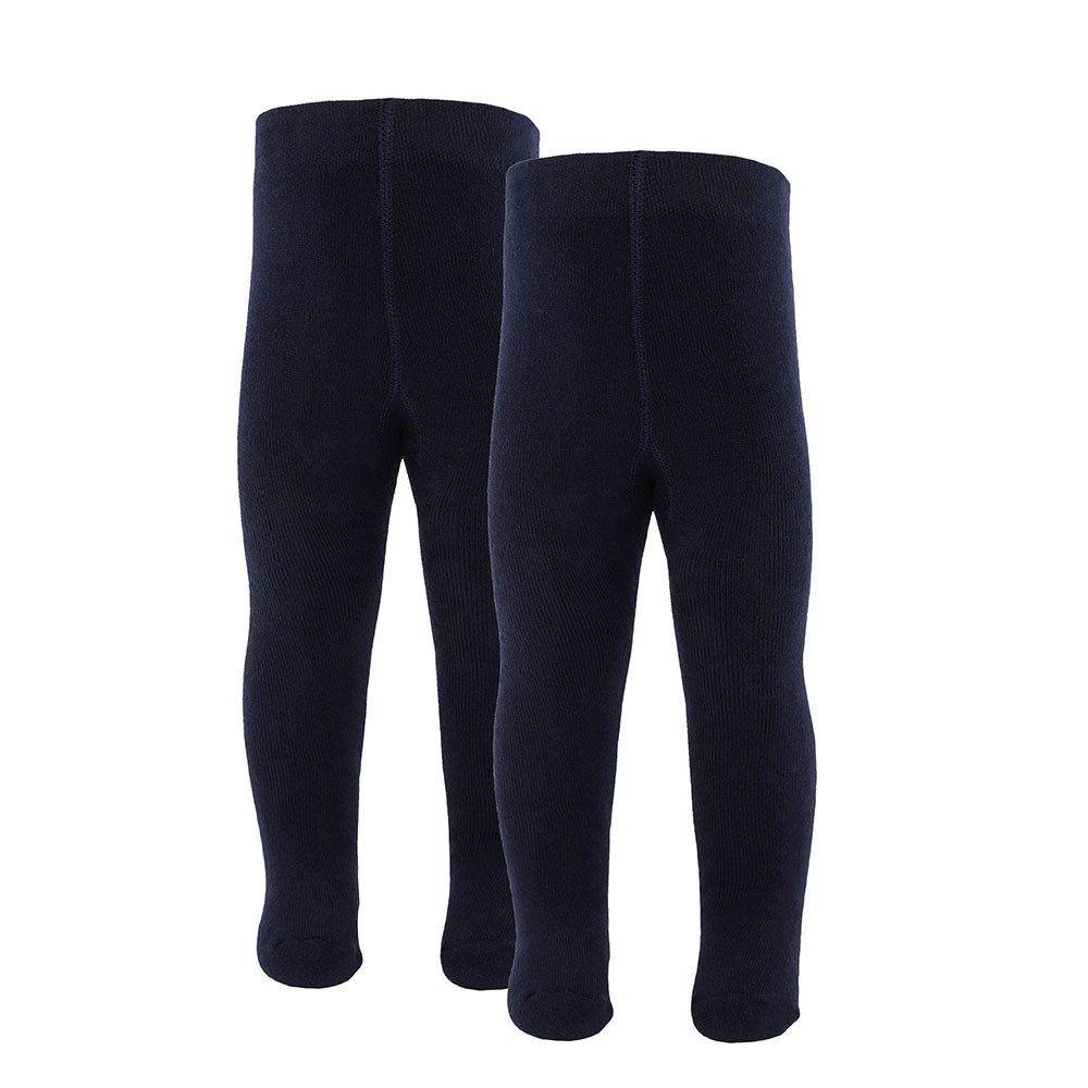 Baumwolle 2er-Set) blau St. 2er hoher Ewers (2 Baumwollanteil Pack Strumpfhose Strumpfhose 98%