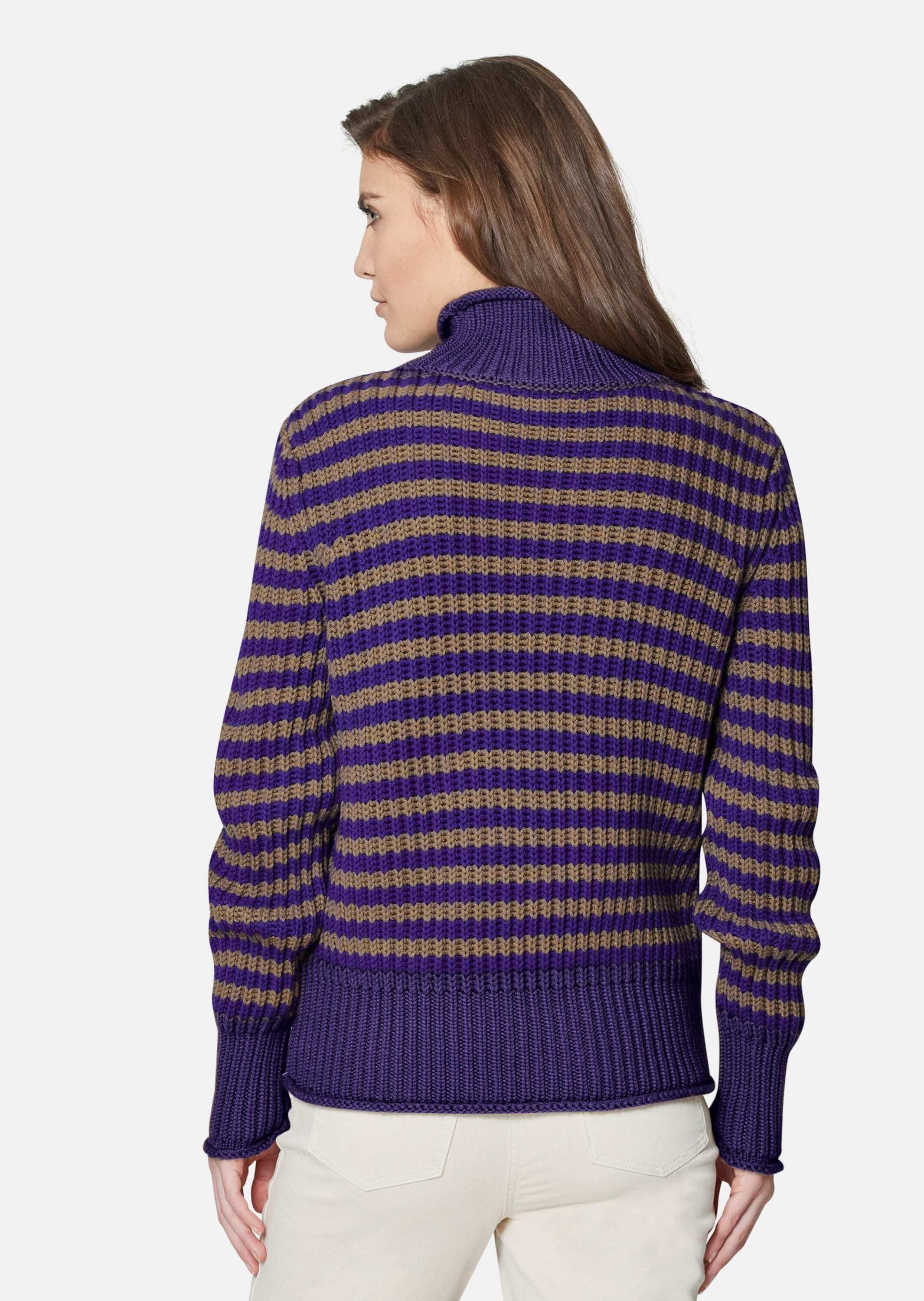 MADELEINE Strickpullover Softer Schurwoll-Pullover mit stylischen Streifen