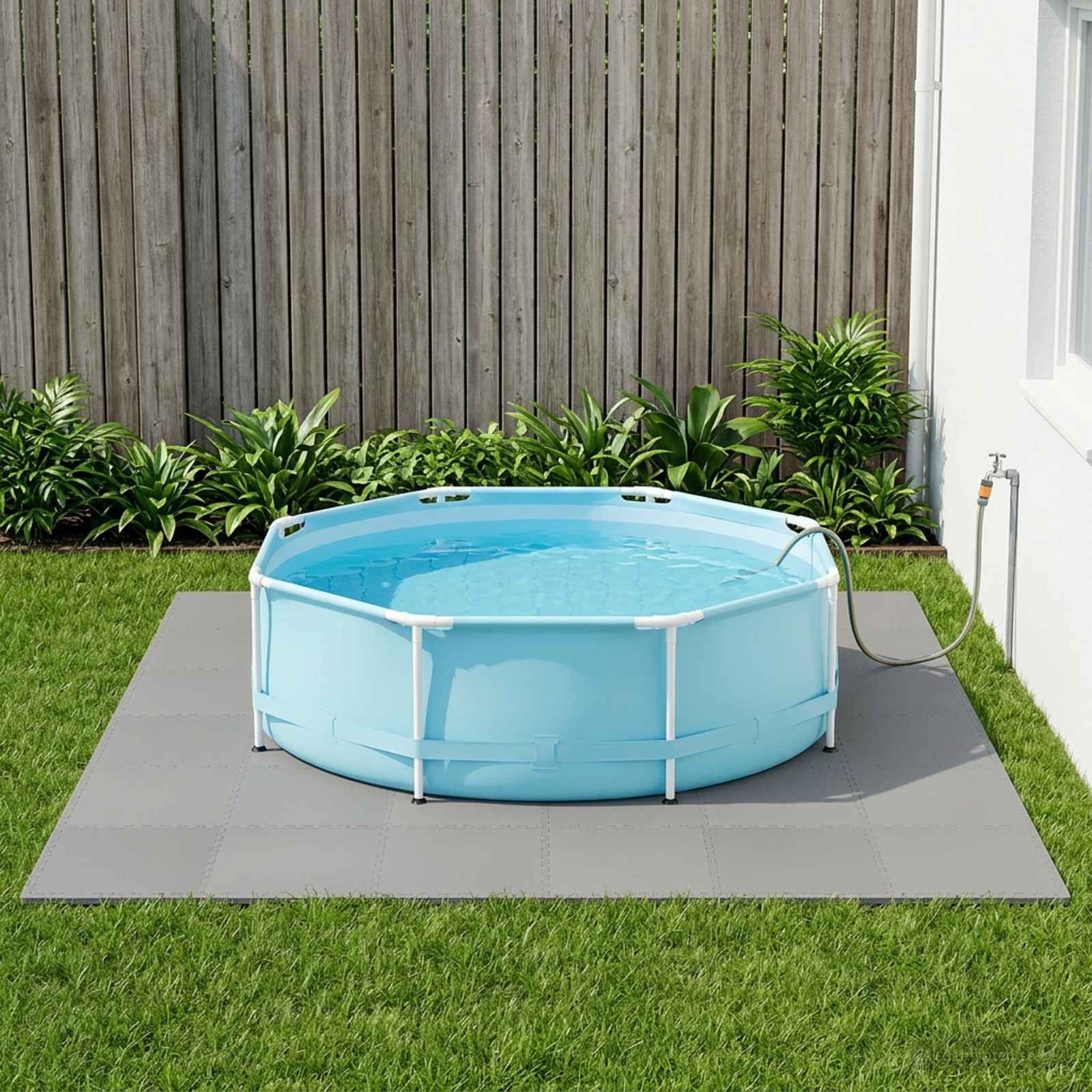 vidaXL Pool-Abdeckplane vidaXL Pool Bodenschutzmatte 24 stk. Grau 8,64 m² EVA-Schaum