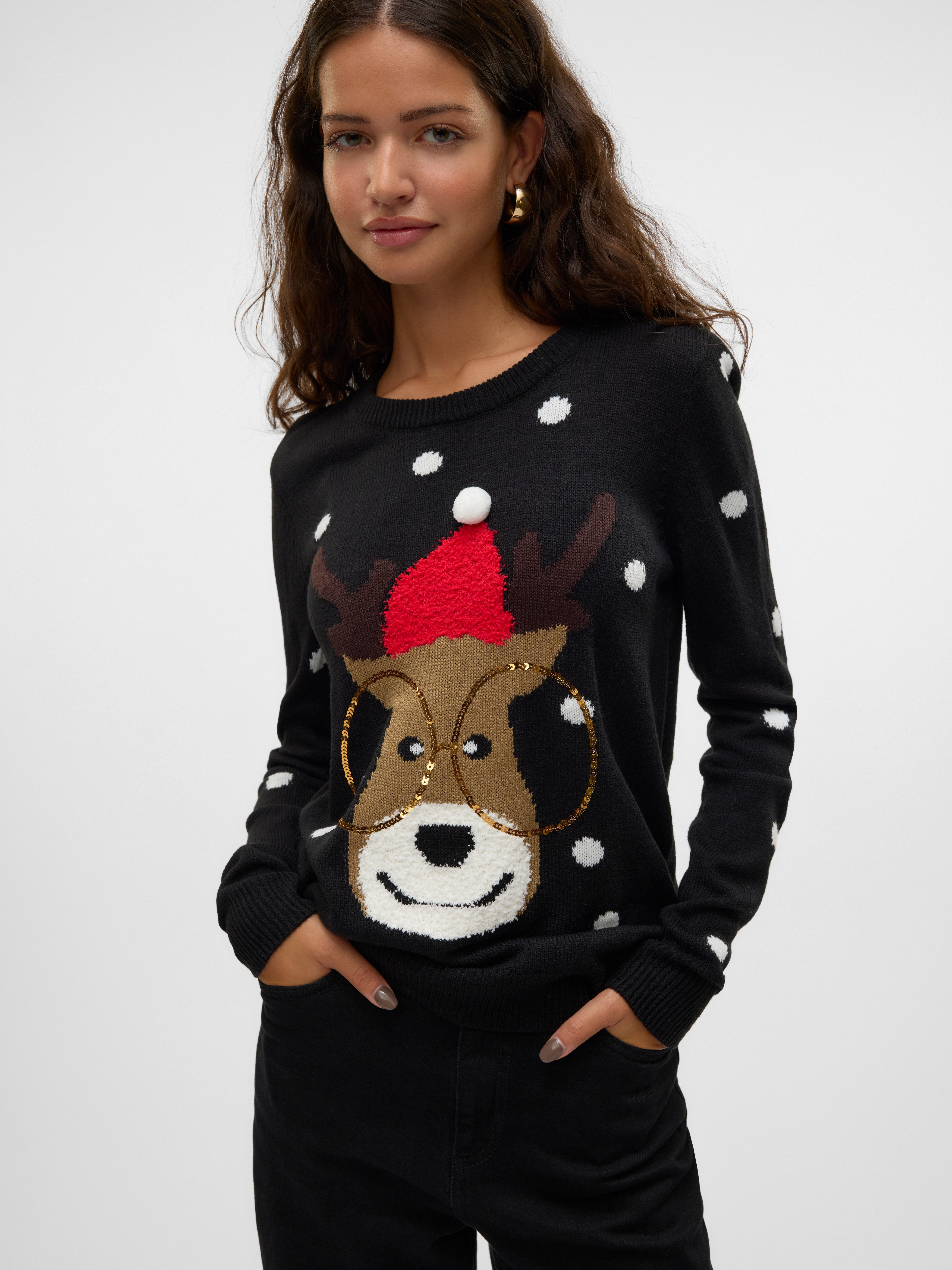Vero Moda Weihnachtspullover VMTINSEL LS O-NECK günstig online kaufen