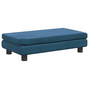 vidaXL Hundekorb Hundebett mit Verlängerung Blau 100x50x30 cm Samt Körbchen Hundesofa