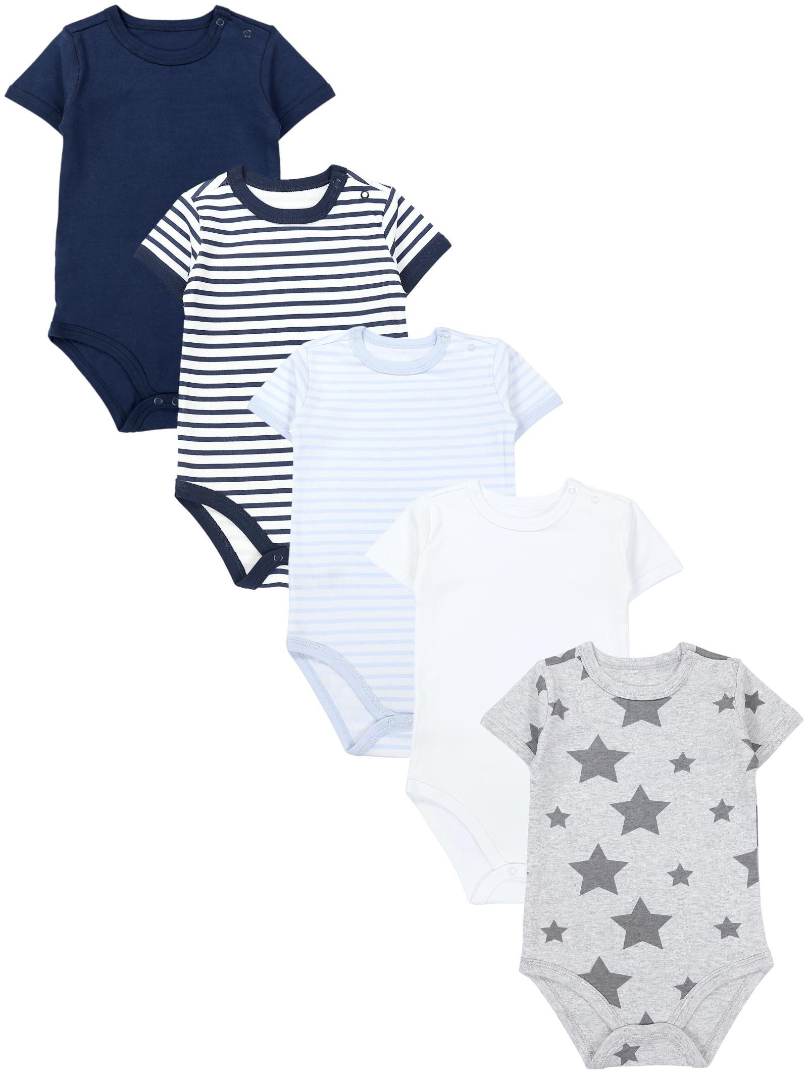 Kurzarmbody TupTam Jungen Baby Body Kurzarm in Unifarben - 5er Pack