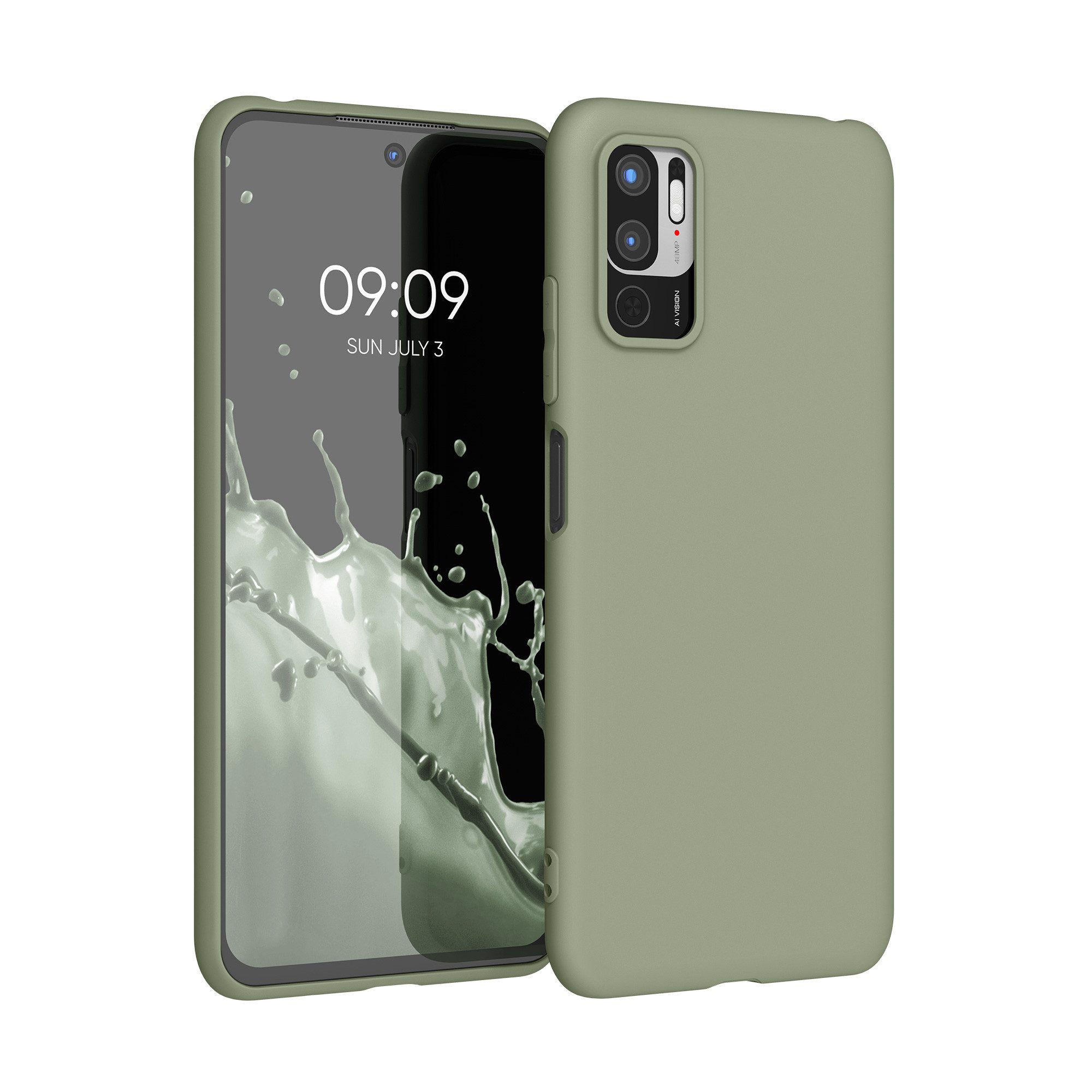 kwmobile Handyhülle Hülle für Xiaomi Redmi Note 10 5G, Hülle Silikon - Soft Handyhülle - Handy Case Cover