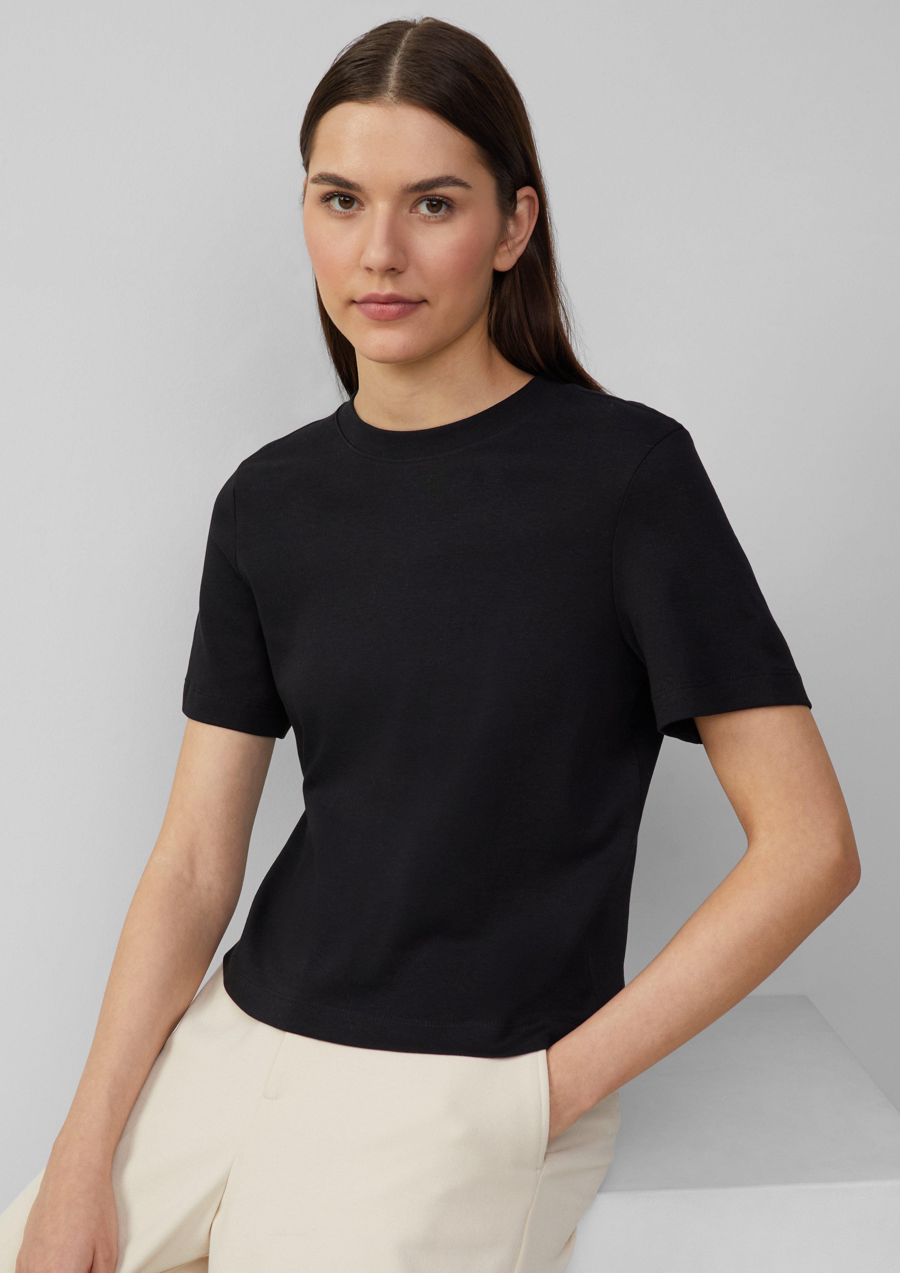 s.Oliver Kurzarmshirt Verkürztes T-Shirt aus Interlockjersey günstig online kaufen