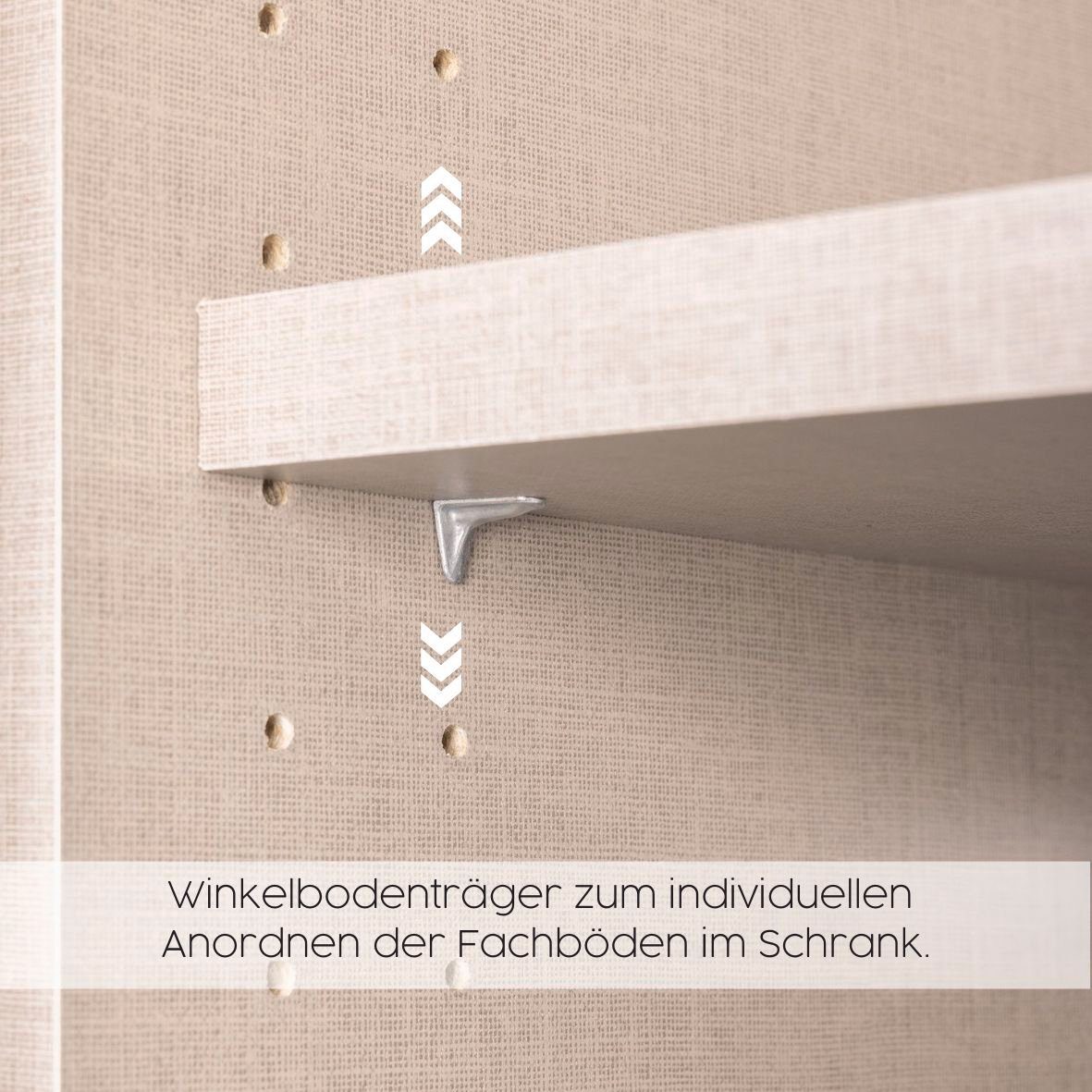 mit | Hochglanz-Front rauch oder geradlinigem Hochglanz Design Dekor- in alpinweiß alpinweiß Aurelia Schwebetürenschrank