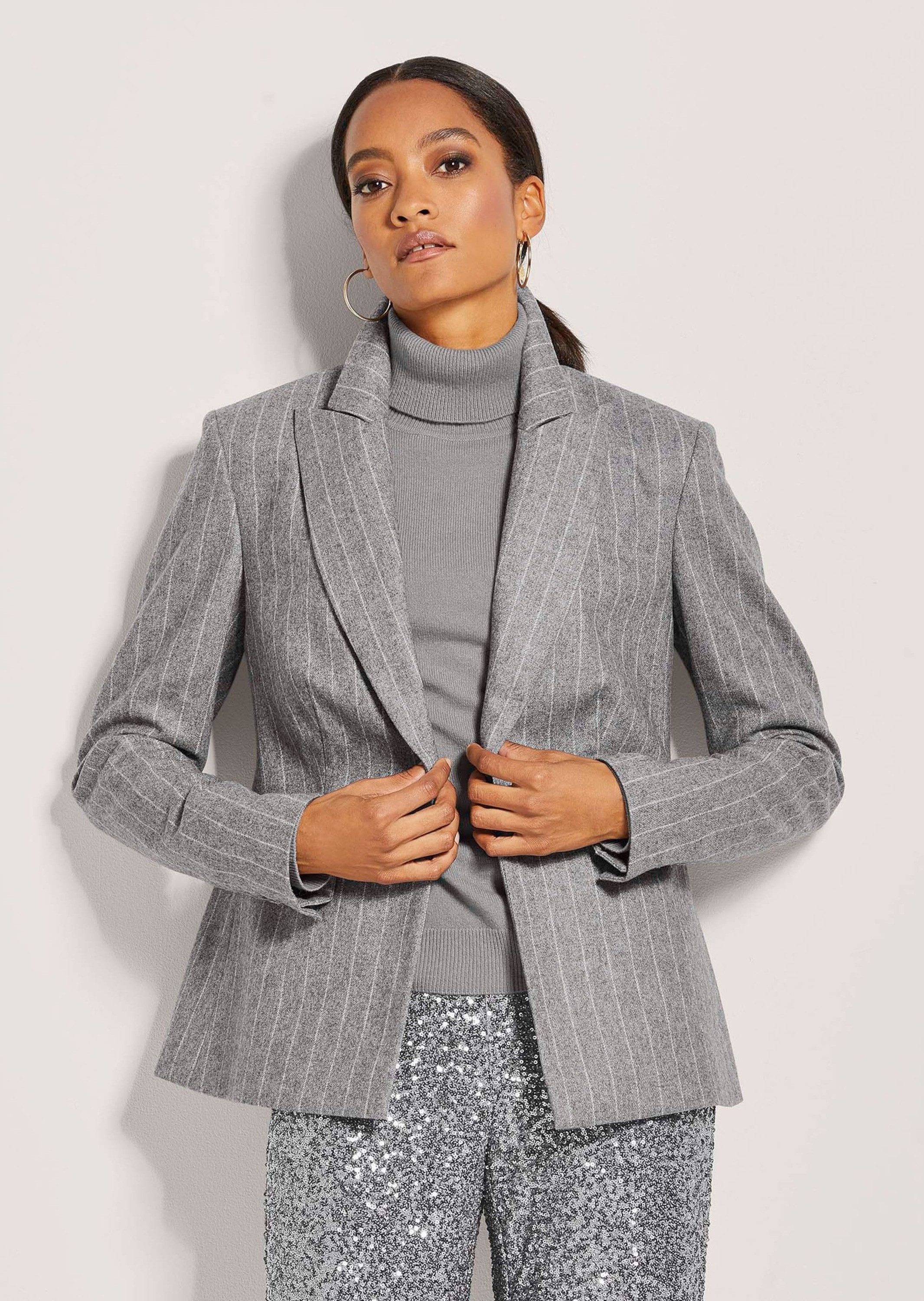 Kurzblazer Trendstarker Nadelstreifen-Blazer