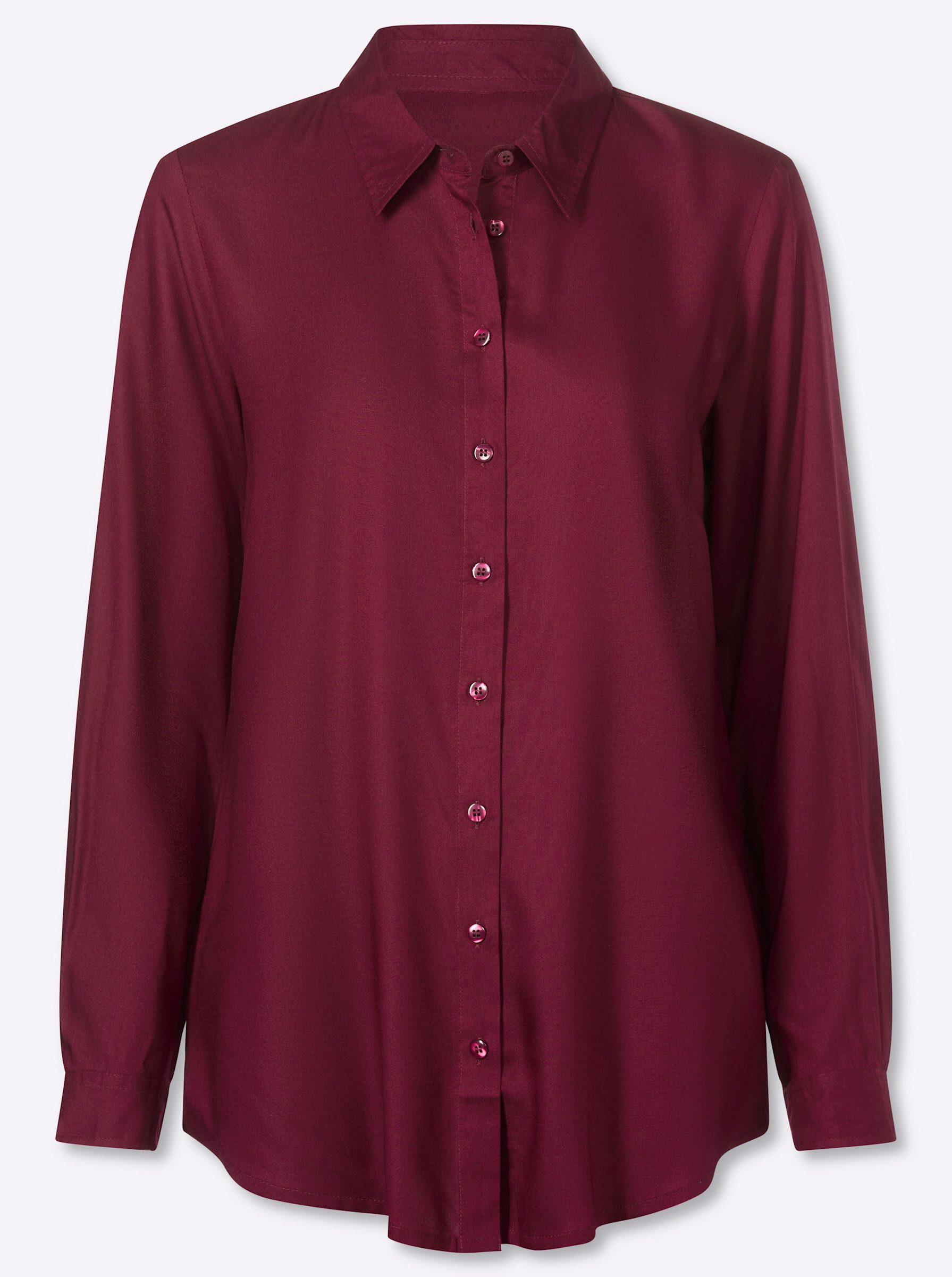 Klassische Bluse Longbluse Langarm