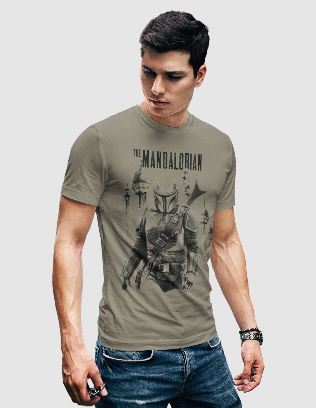Star Wars T-Shirt The Mandalorian Olivgrün günstig online kaufen