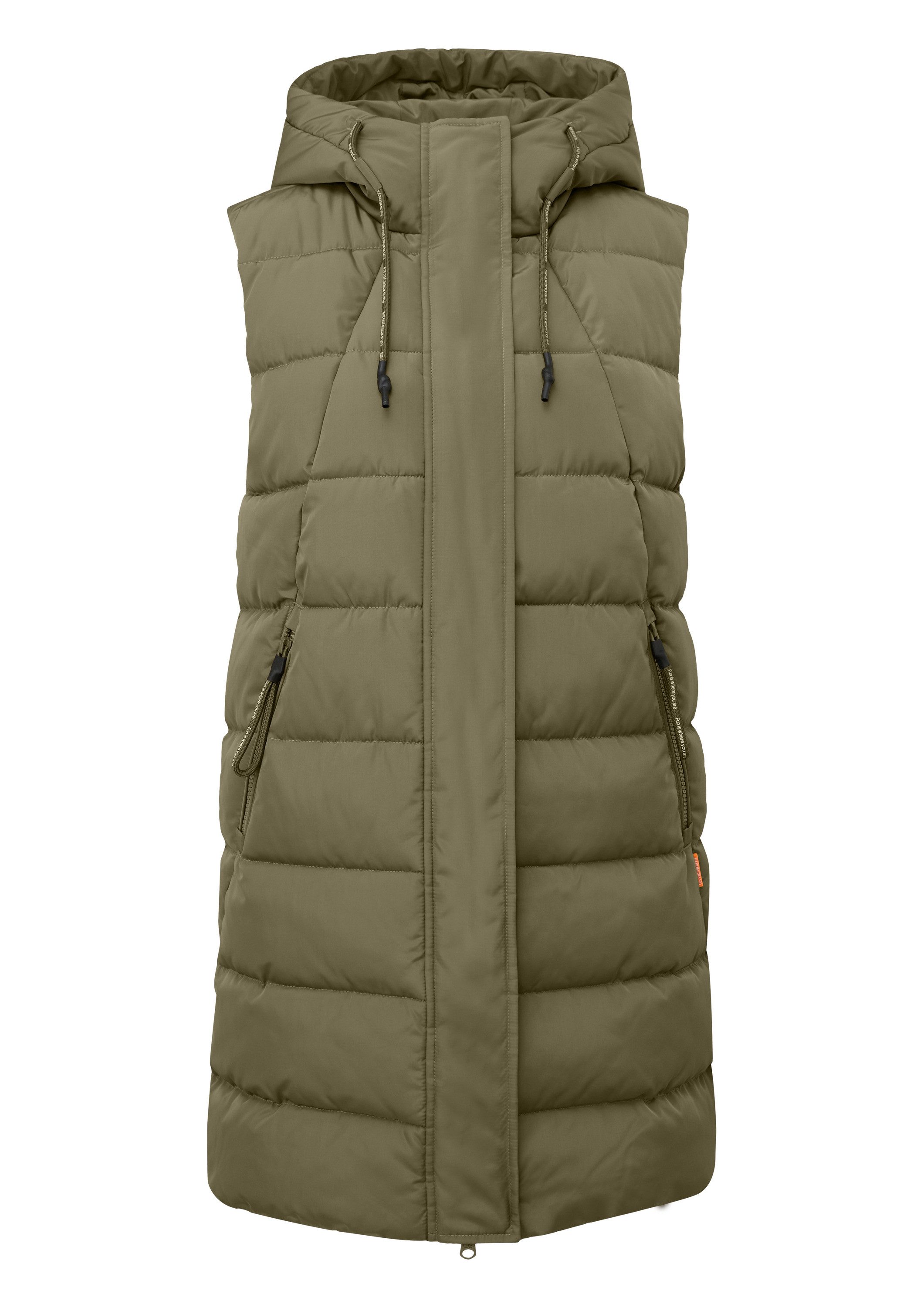 QS Outdoorjacke Outdoor-Weste Wärmend wattierte Steppweste mit Kapuze günstig online kaufen