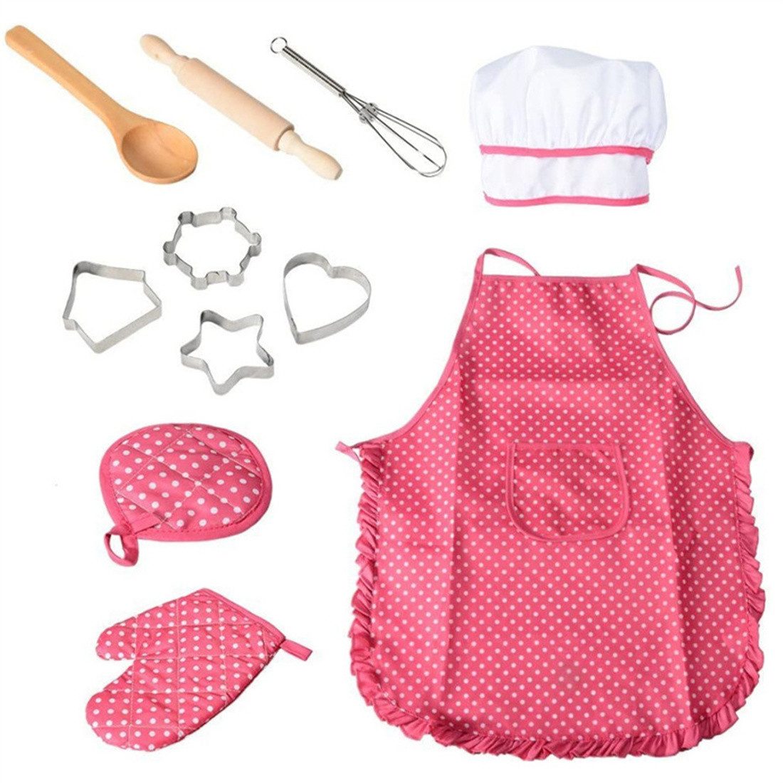 BOTERS Kinder-Küchenset Kinder-Backform-Werkzeugsatz,11-teiliges Küchengeschirr-Kuchenform-Set