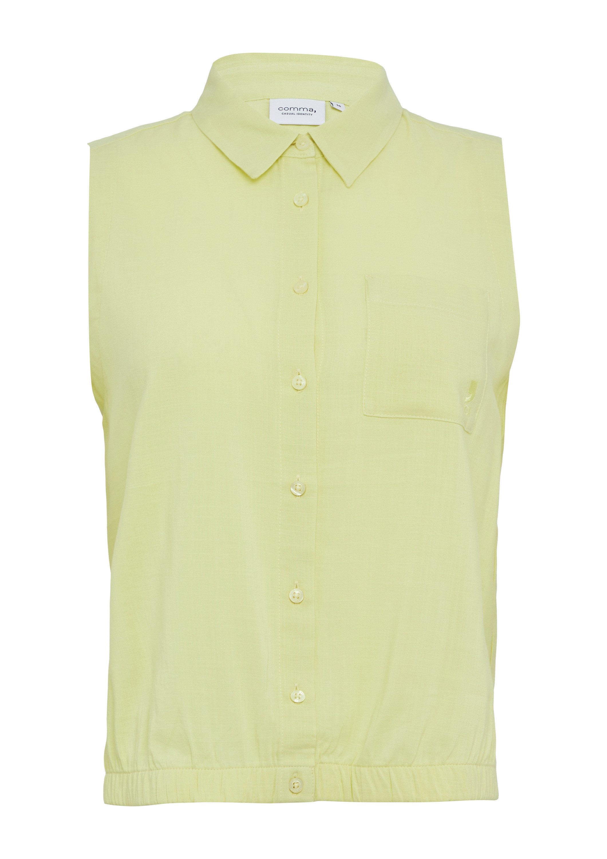 comma Blusentop Bluse Ärmellose Hemdbluse aus günstig online kaufen
