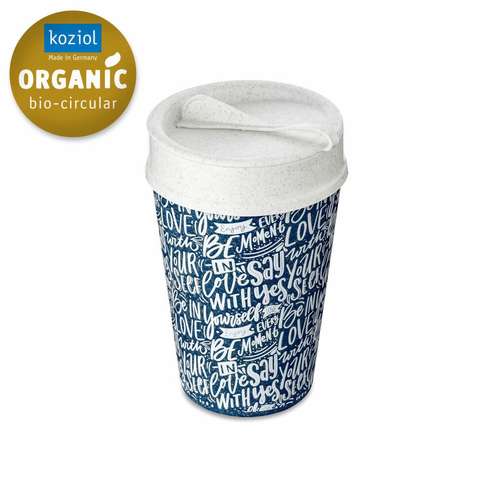KOZIOL Thermobecher Iso To Go Love Letter, 400 ml, Recycling-Kunststoff