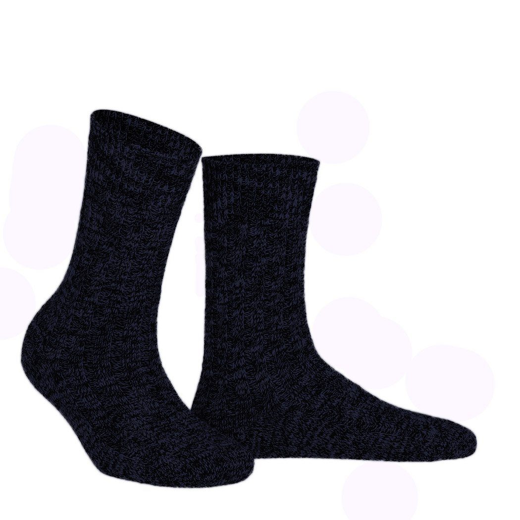 Wilox Komfortsocken PURE-Socken für Herren (Packung, 1-Paar) aus hautfreundlicher Baumwolle und Seide Navy