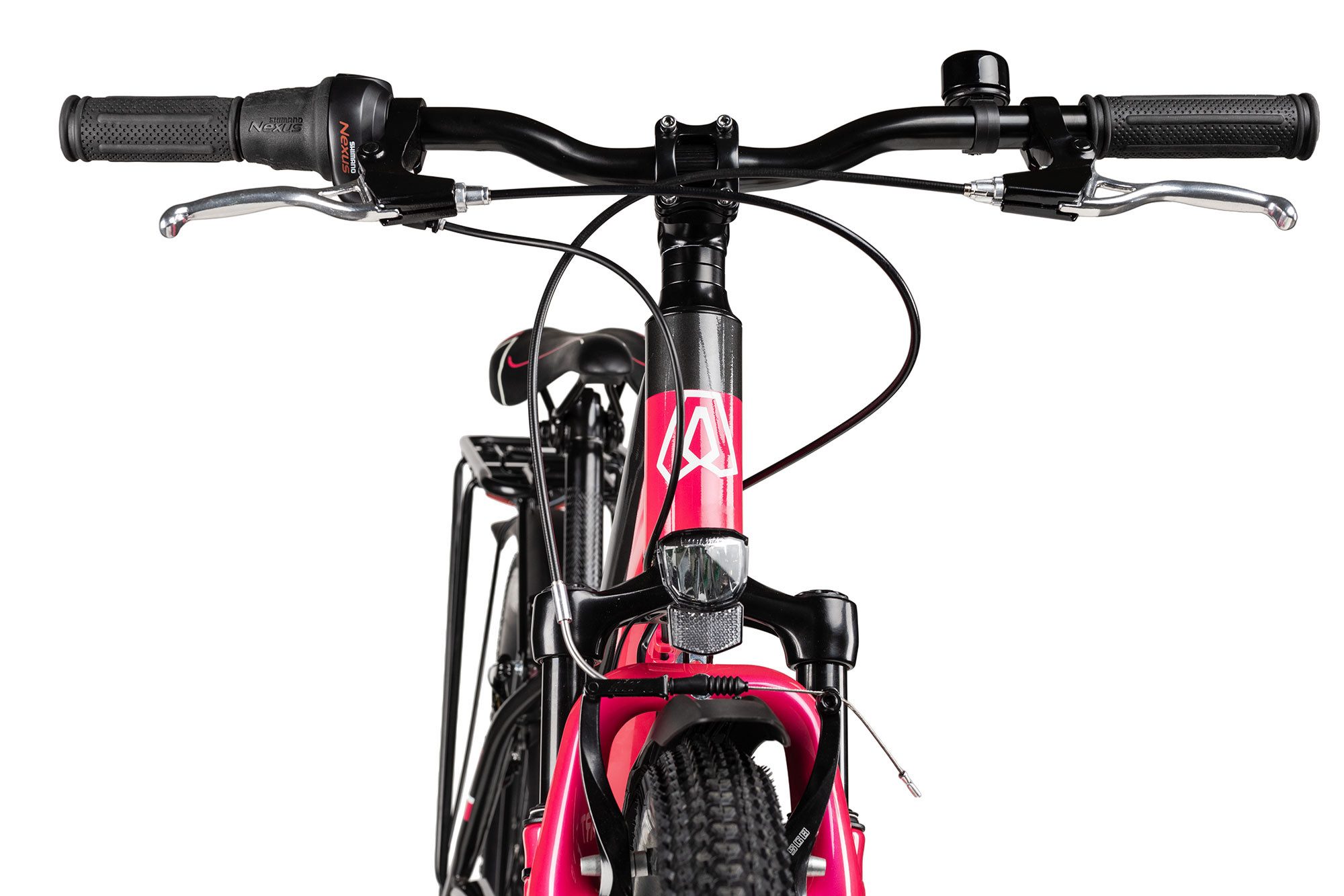 Axess Kinderfahrrad Axess Adventure 7 26 Trapez, 7 Gang Shimano Nexus 7 Rücktritt Schaltwerk, Nabenschaltung Rücktritt, Straßenausstattung violett/rosa