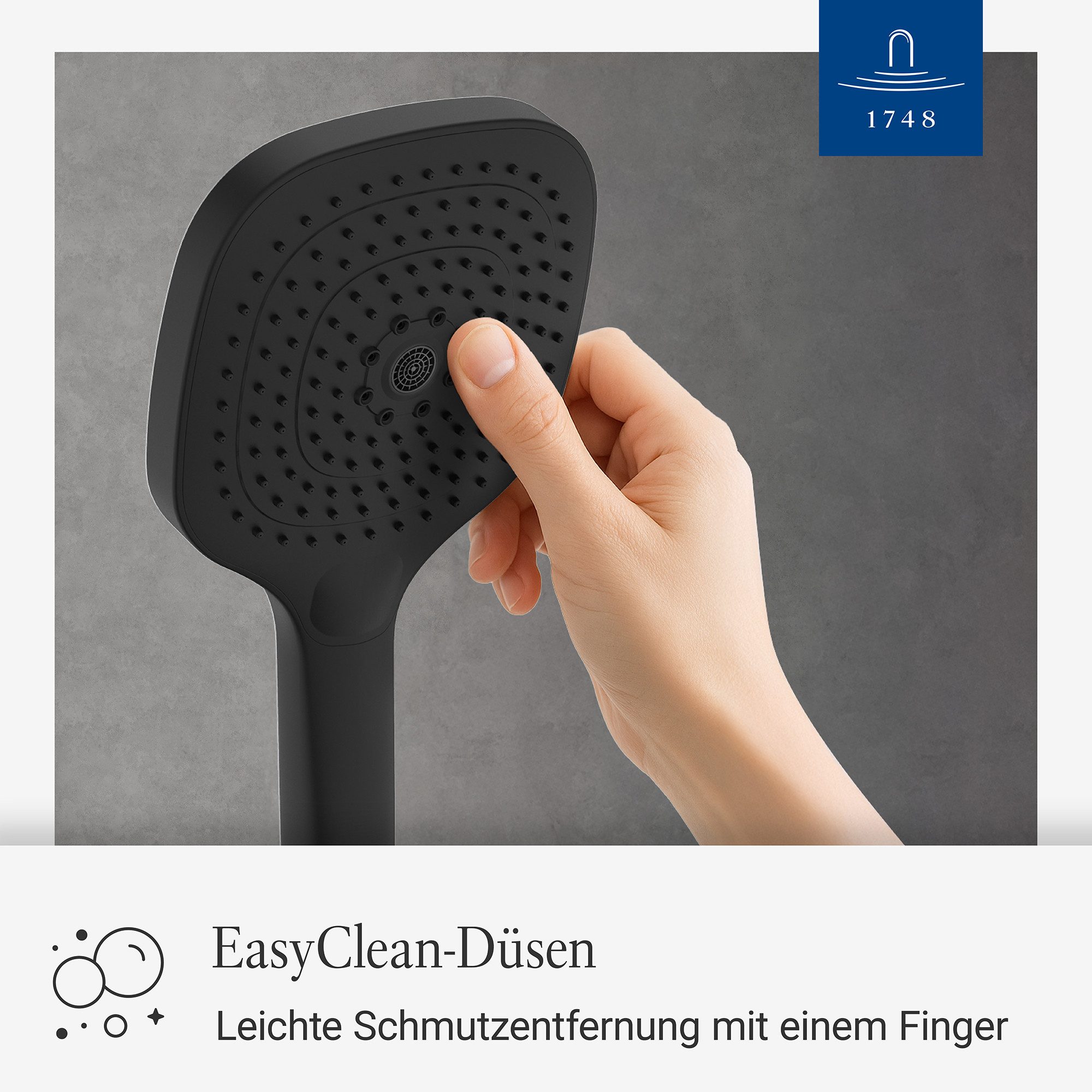 Villeroy & Boch Duschsystem Elody, Wasser- & Energiesparend, CoolBody-Technologie, Einfache Reinigung