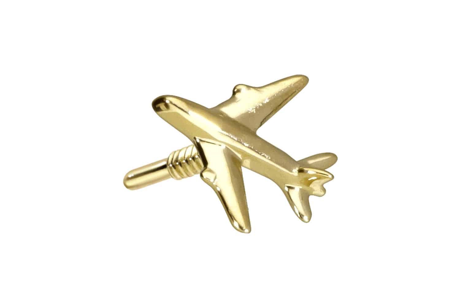 Piercing-Set 14 Karat Gold Schraubaufsatz mit Außengewinde FLUGZEUG