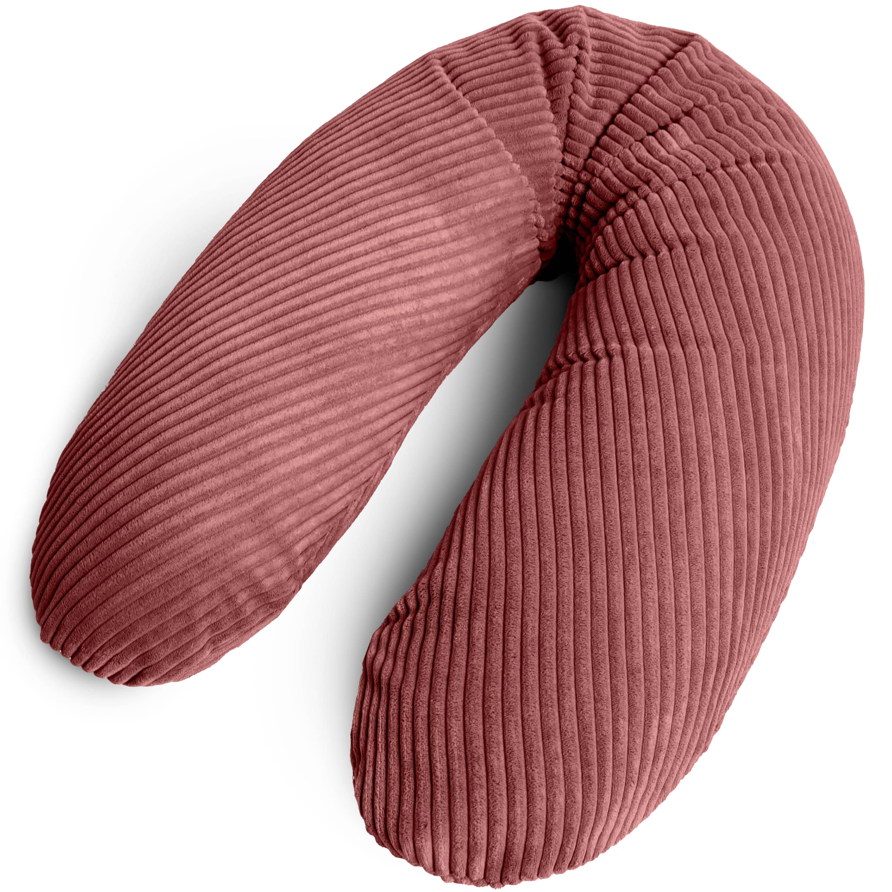 Amilian Stillkissen XXL 170 cm Schwangerschaftskissen Seitenschläferkissen U-Form, Set, mit Bezug, Cord-Optik, geräuscharm, Made in EU