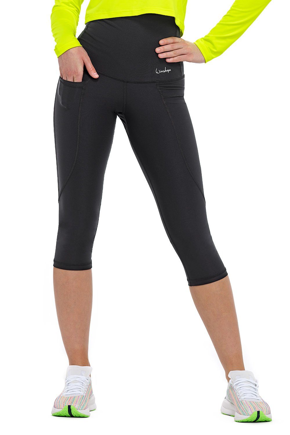 Taschen High ¾-Tights Shape praktischen Winshape HWL214 mit Waist Functional Power Leggings