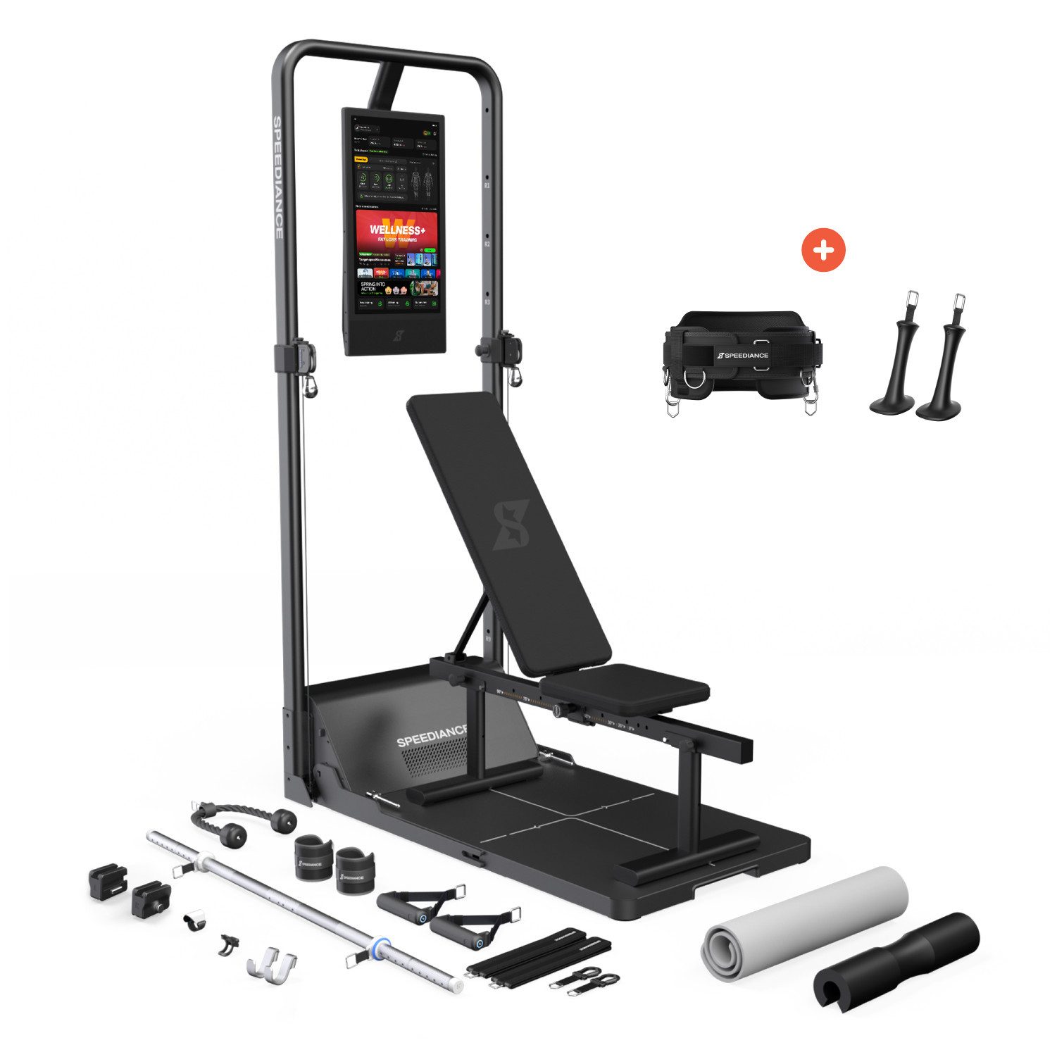 SPEEDIANCE Kraftstation Smarte KI-gesteuerte Multi-Funktionale Smith-Maschine, (mit Digitalem Gewichtssystem, Squat Rack, Gym Monster 2S), für Ganzkörper-Krafttraining, All-in-One Fitnessgerät