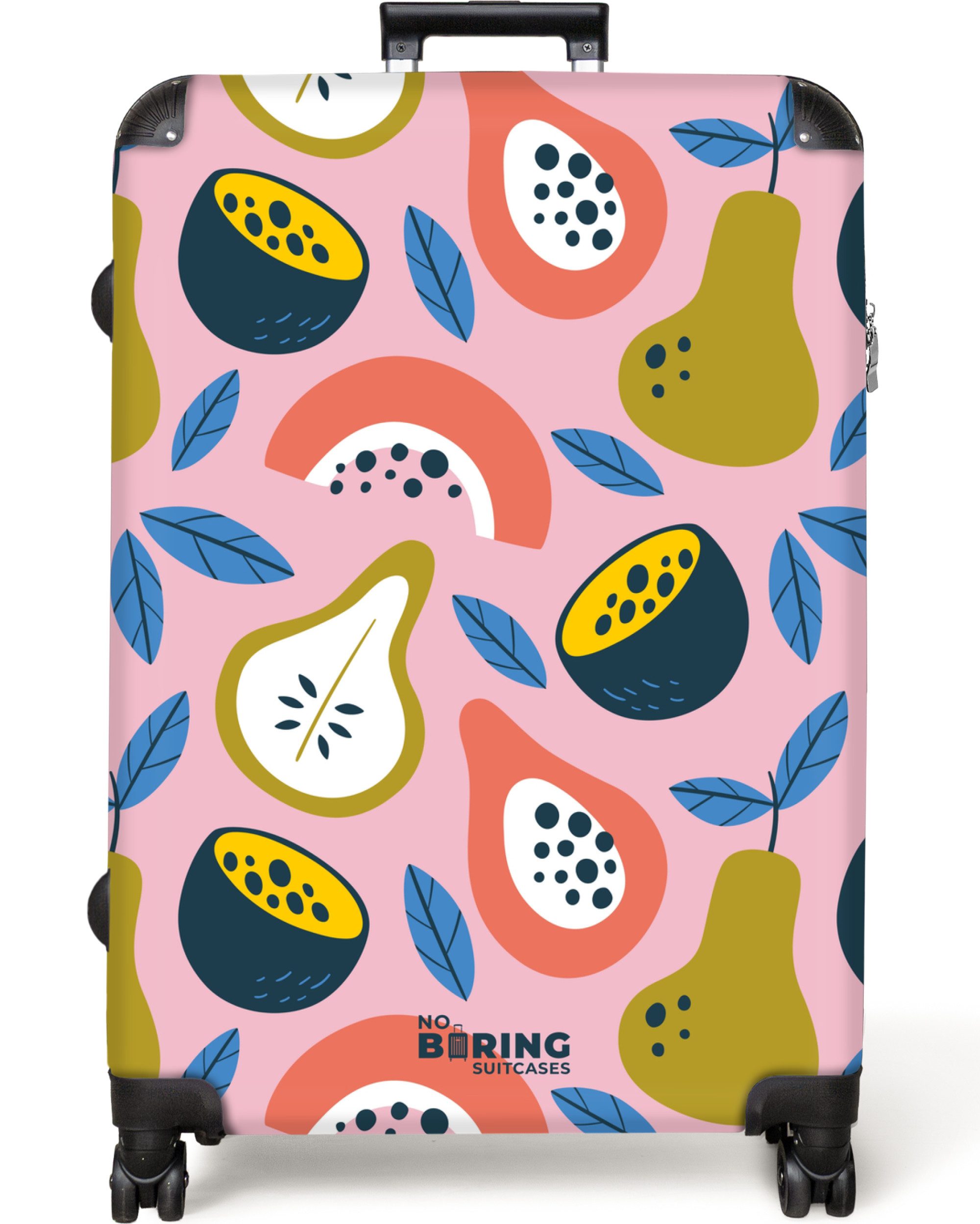 NoBoringSuitcases.com© Hartschalen-Trolley Tropische Früchte Muster mit günstig online kaufen