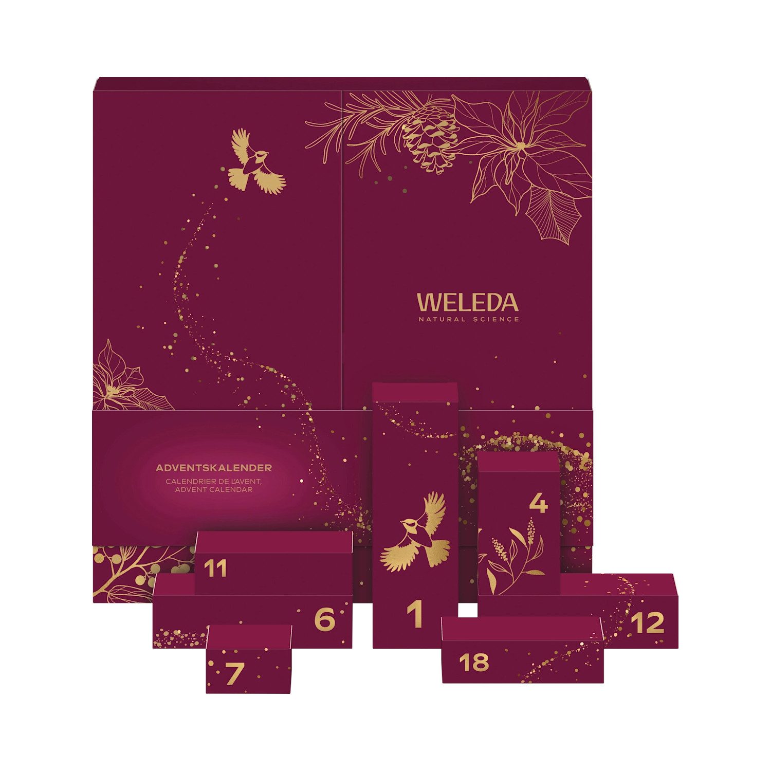 WELEDA Adventskalender Weleda Adventskalender 2026 Naturkosmetik – 24-tlg. Pflegeset (24-tlg), 24-tlg. Adventskalender Weleda Naturkosmetik Pflege von Kopf bis Fuß