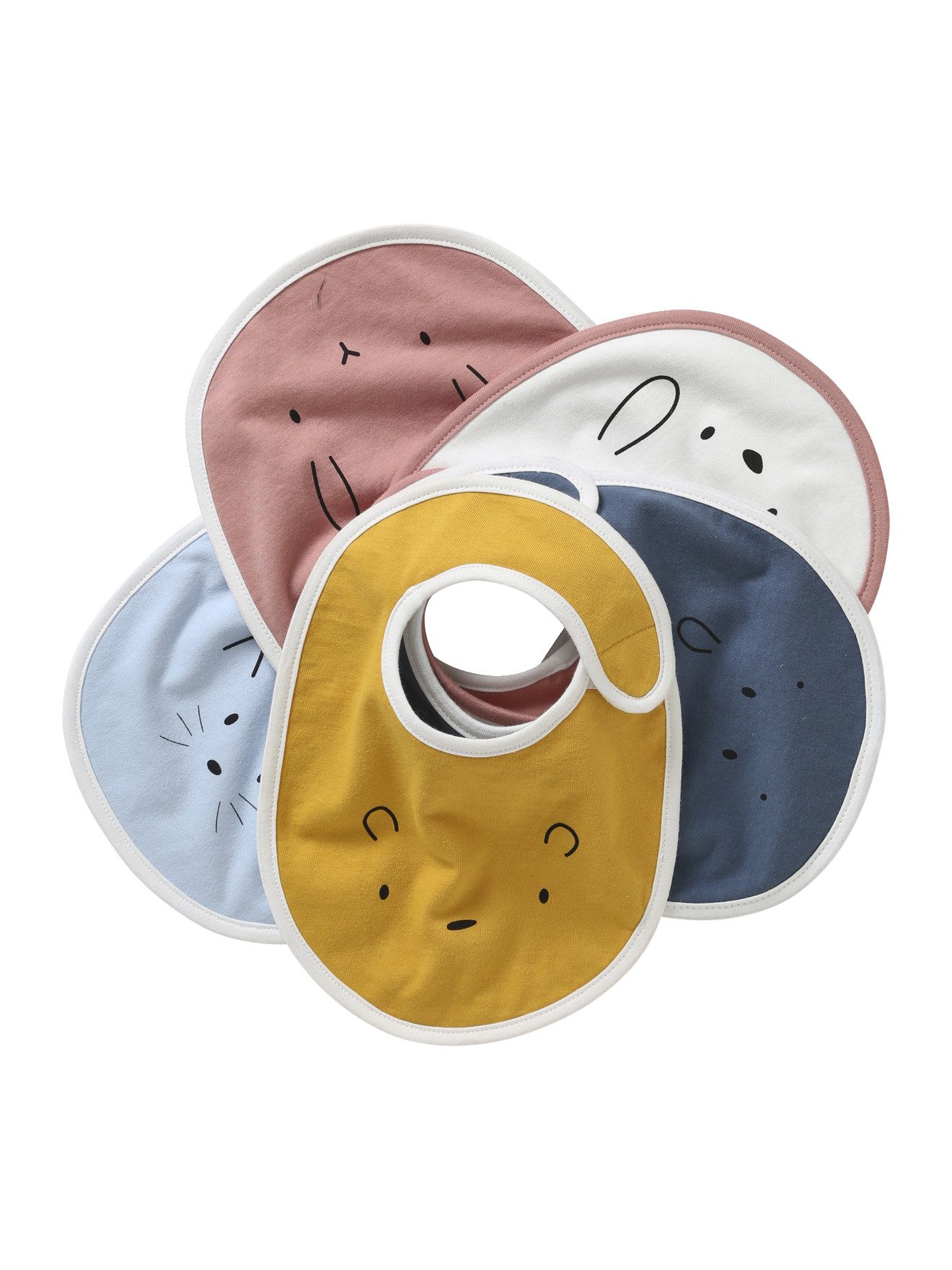 Lätzchen 5er-Pack Baby-Lätzchen mit Tiermotiven