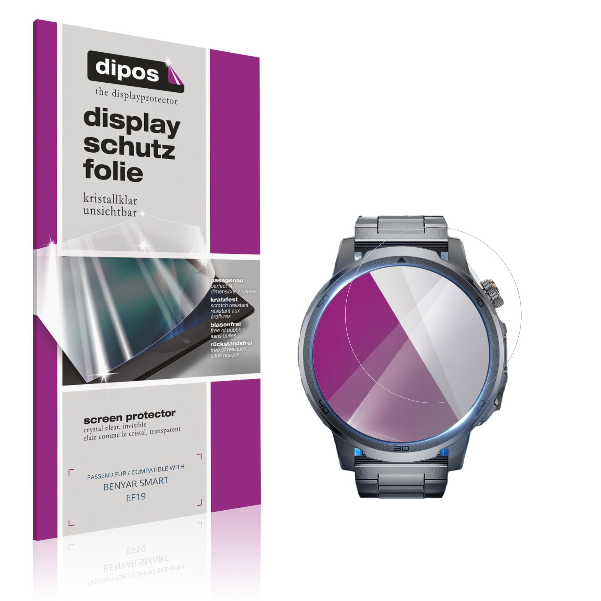 dipos Displayschutzfolie Schutzfolie für BENYAR SMART EF19, 6 Stück, Displayschutz Schutz Folie Made in Germany