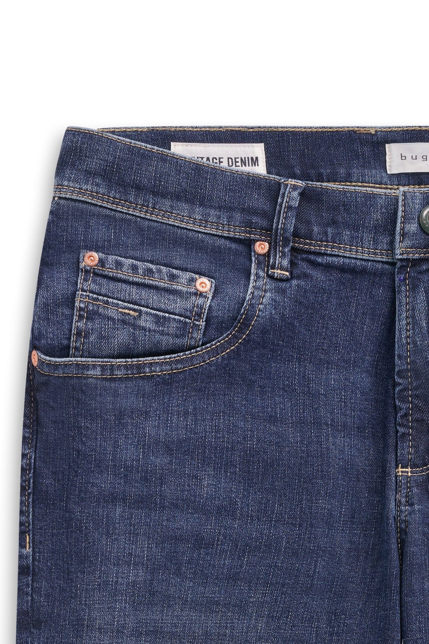 bugatti 5-Pocket-Jeans Tapered Fit aus Stretch Handcrafted Denim