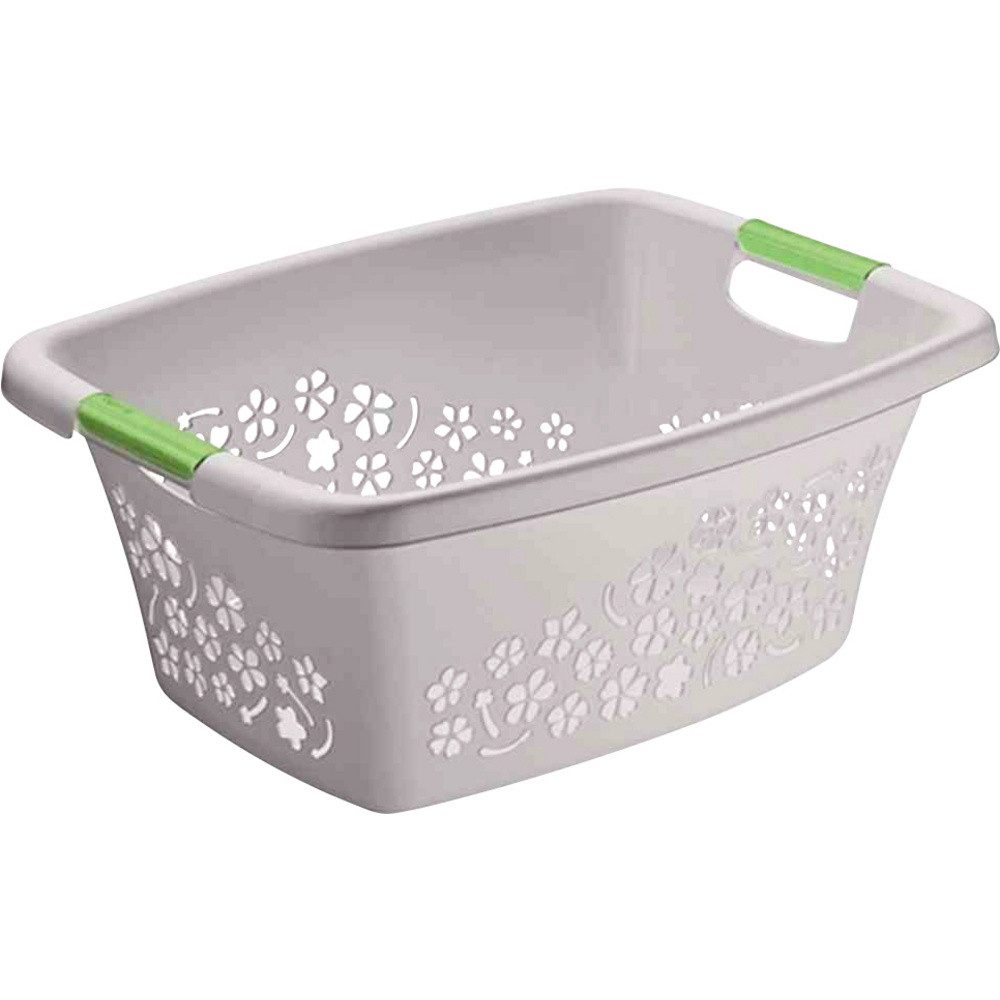 ROTHO Wäschekorb Wäschekorb "Flowers" 50 l grau 65,1 x 48,6 x 26,2 cm