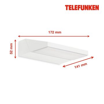 Telefunken LED Außen-Wandleuchte 312606TF, LED fest verbaut, Neutralweiß, Außenleuchte DREHBAR IP44 1200lm 17,2x14,1x5,2cm