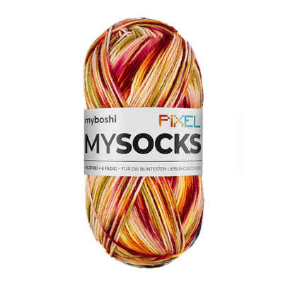 myboshi mysocks Pixel Sockenwolle, 6-fädig Häkelwolle, 390 m (1-St., mysocks Pixel Sockenwolle), Farbverlauf