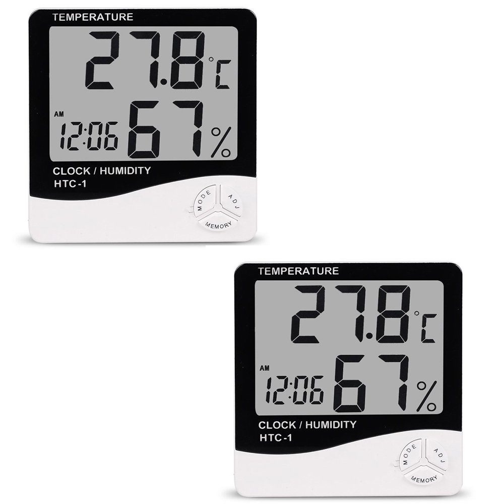 GelldG Hygrometer Hygrometer Thermometer innen Thermo-Hygrometer mit LCD-Bildschirm