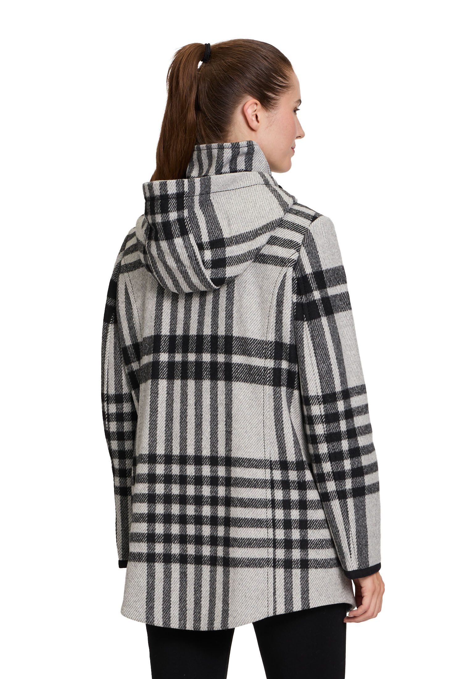 Gil Bret Wolljacke kariert mit Kapuze