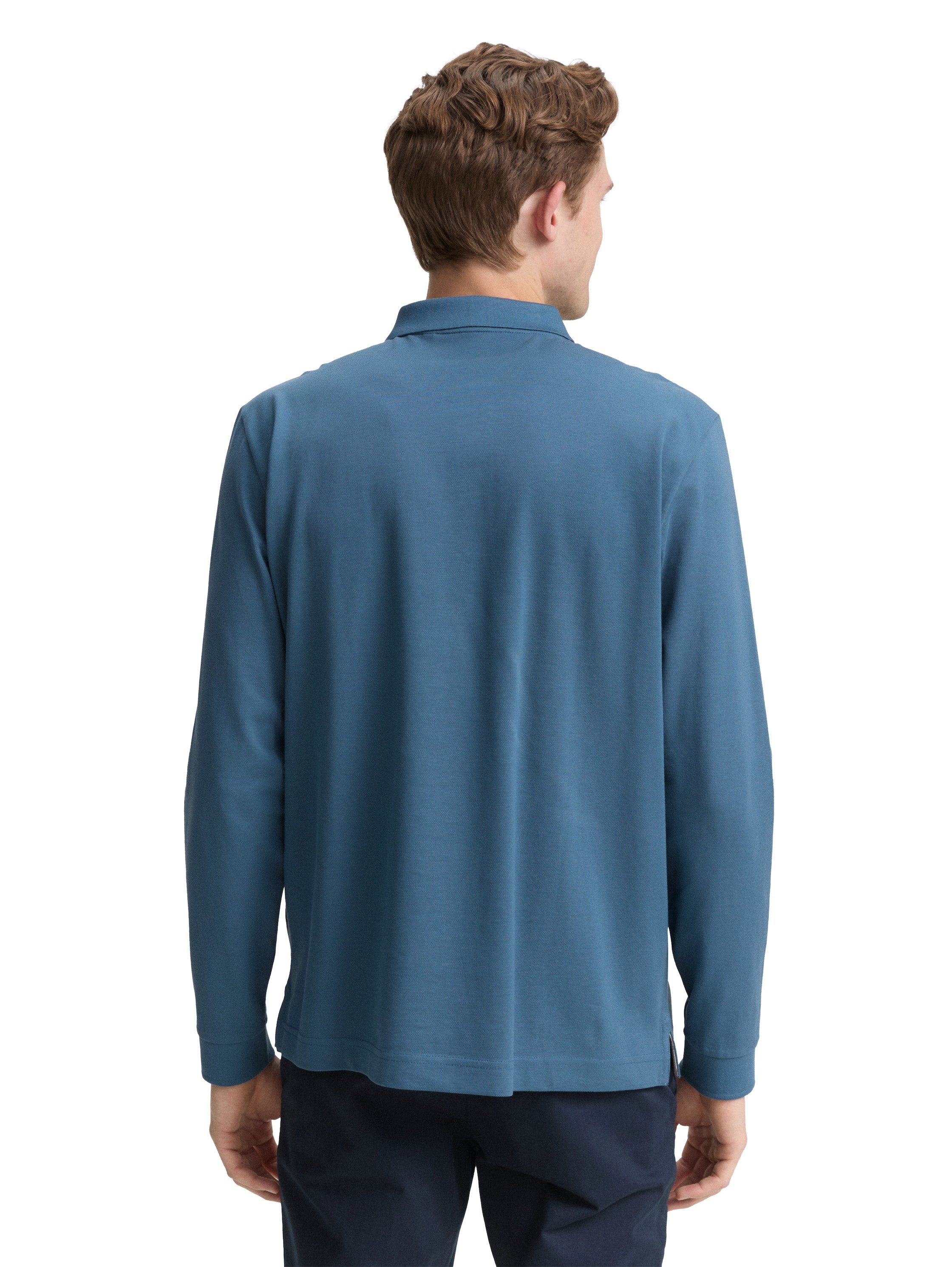 TOM TAILOR Langarm-Poloshirt mit Logo-Stickerei günstig online kaufen
