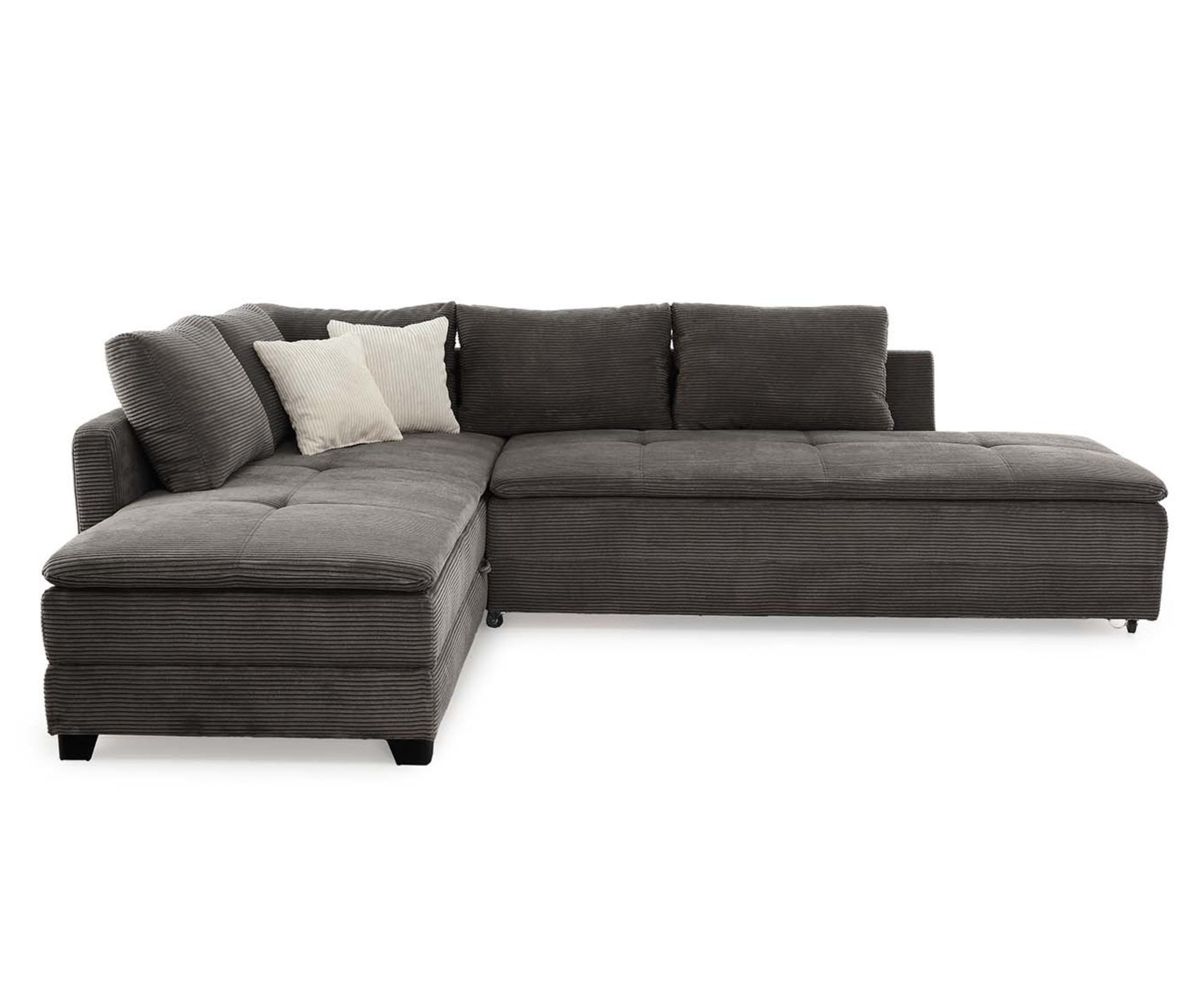 luma-home Ecksofa 15163, Dauerschläfer-Doppelbett 306x223 cm, günstig online kaufen