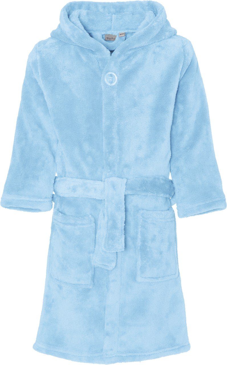 Playshoes bleu Kinderbademantel uni Fleece-Bademantel