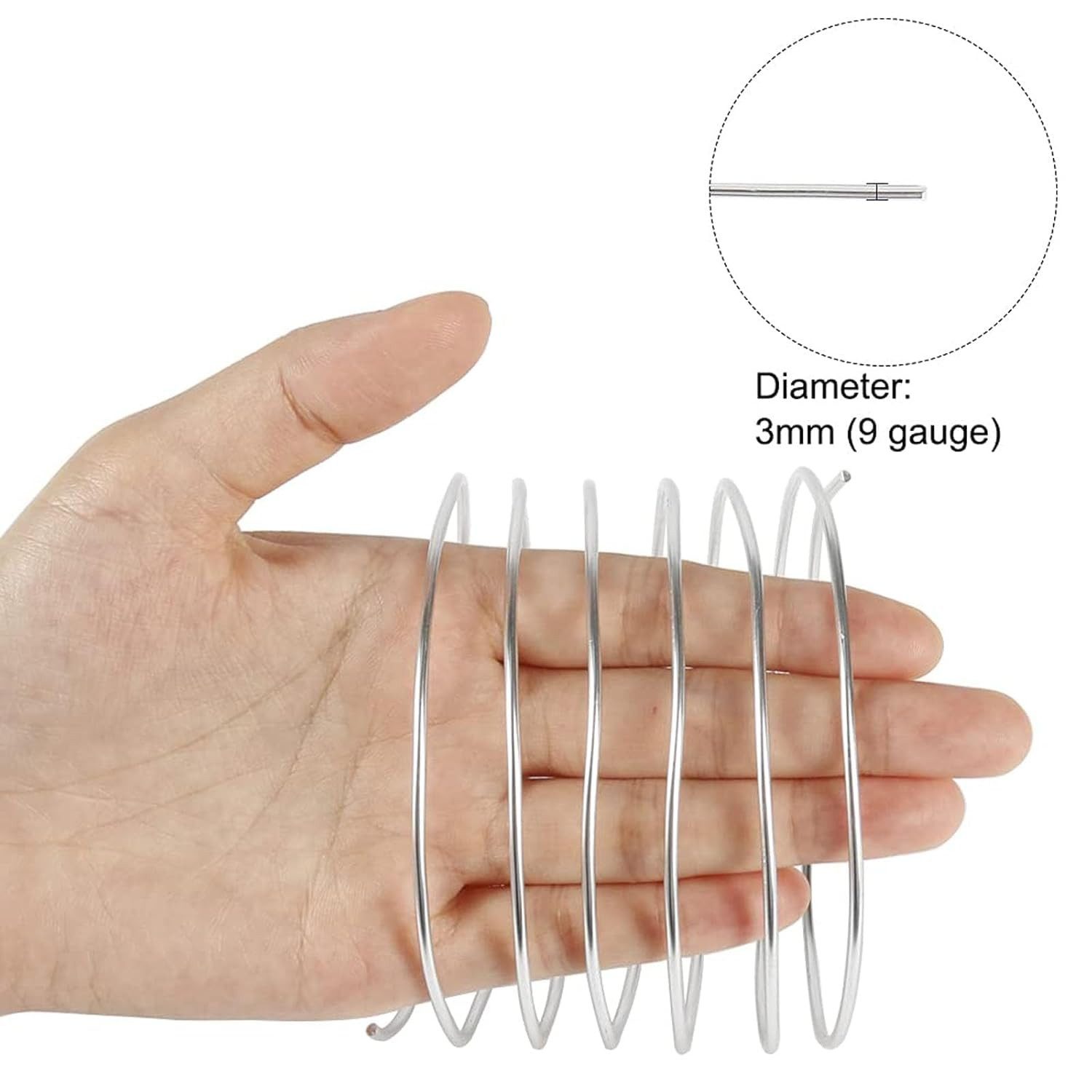 FELIXLEO Schmuckdraht Aluminium Basteldraht DIY Draht 2 5mm 3M Schmuck Herstellung