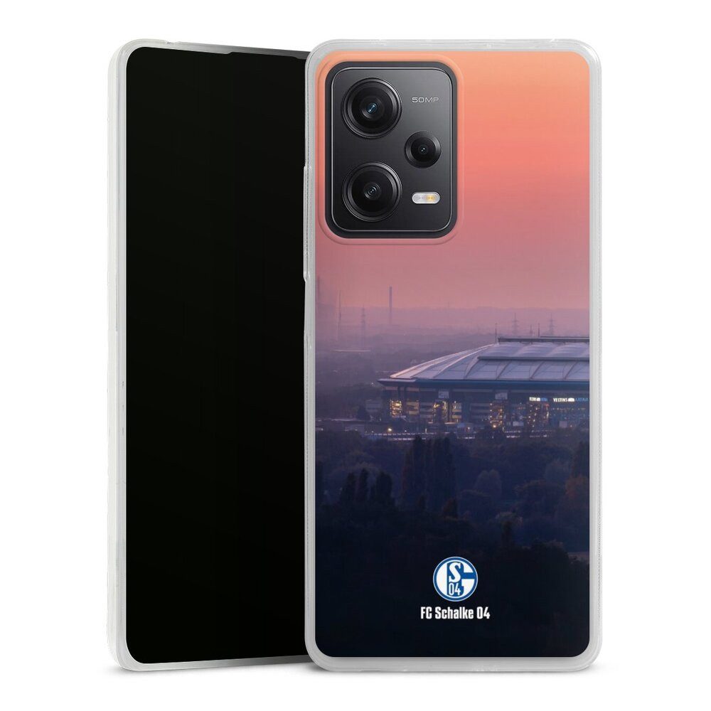 DeinDesign Handyhülle Stadion FC Schalke 04 Offizielles Lizenzprodukt Schalke 04 Stadion, Xiaomi Redmi Note 12 Pro 5G Slim Case Silikon Hülle Ultra Dünn