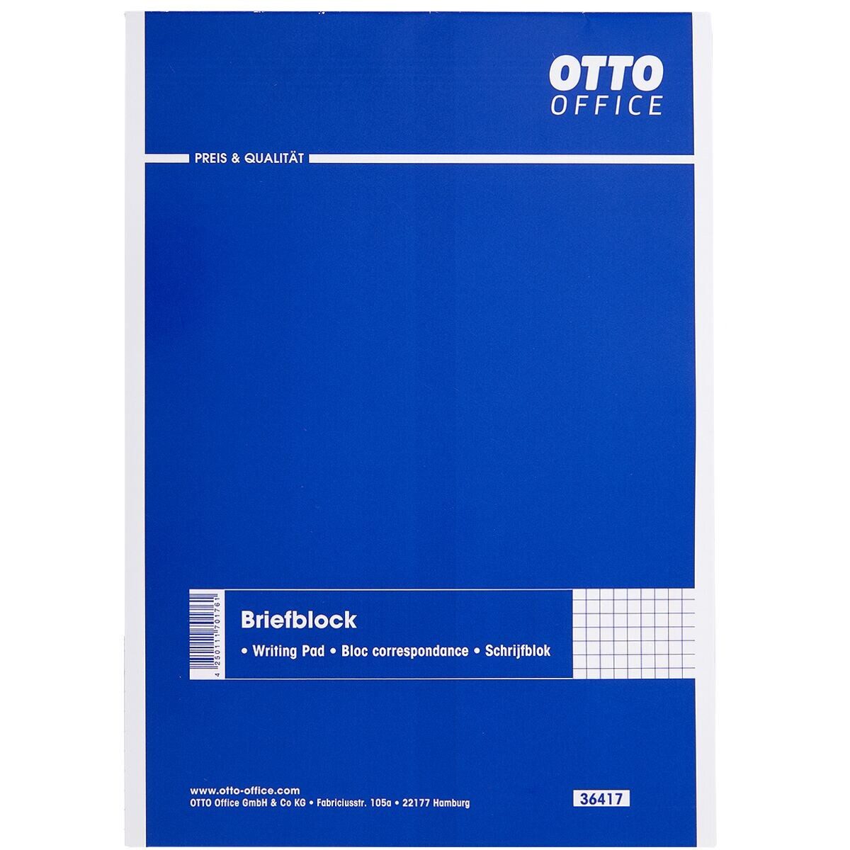 Otto Office Notizblock Briefblock, A5, krariert