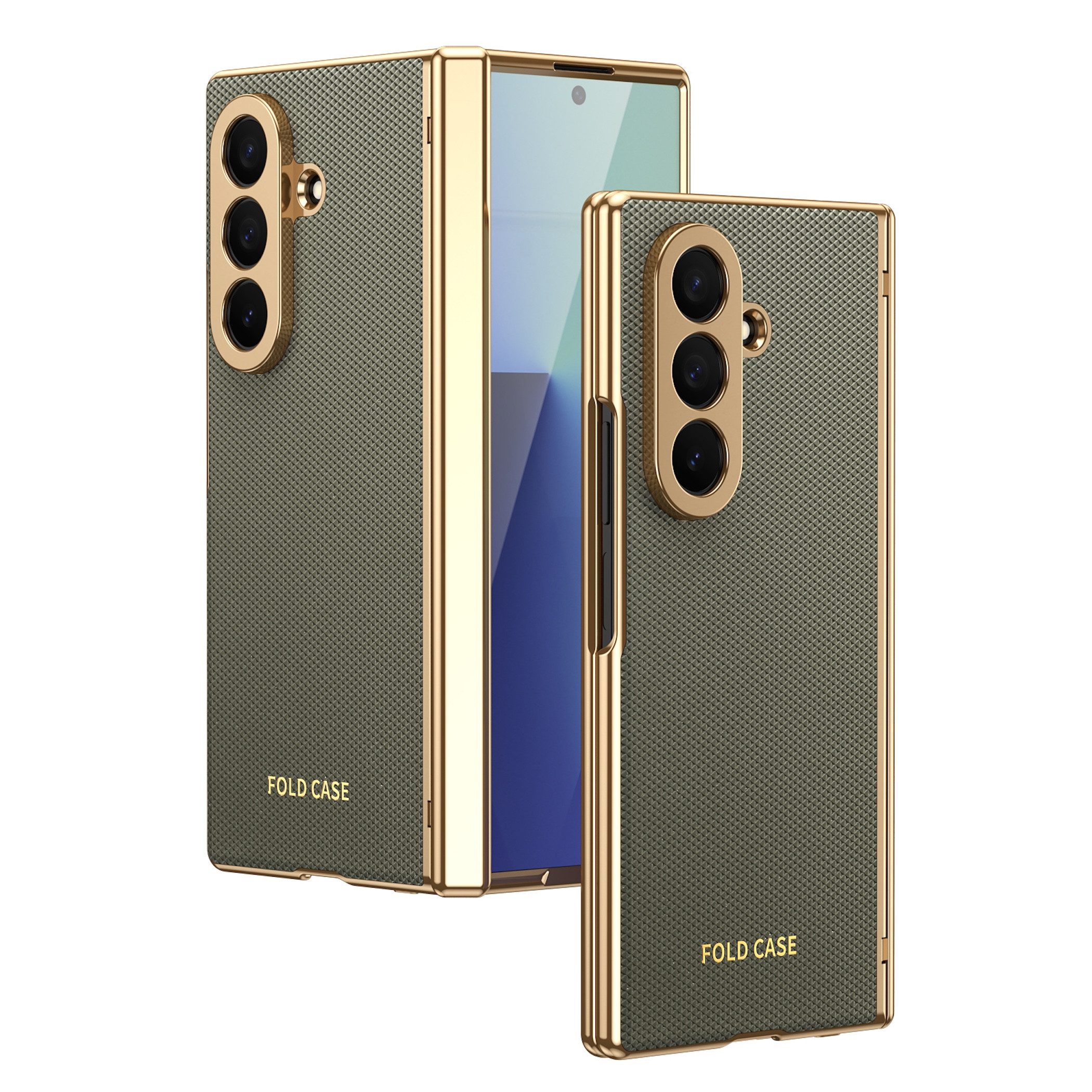Wigento Handyhülle Klapphülle + H9 Display Glas Samsung Galaxy Z Fold8 Ultra 5G Grau 8,00 Zoll und 6,50 Zoll, Kamera Lisen Schutz