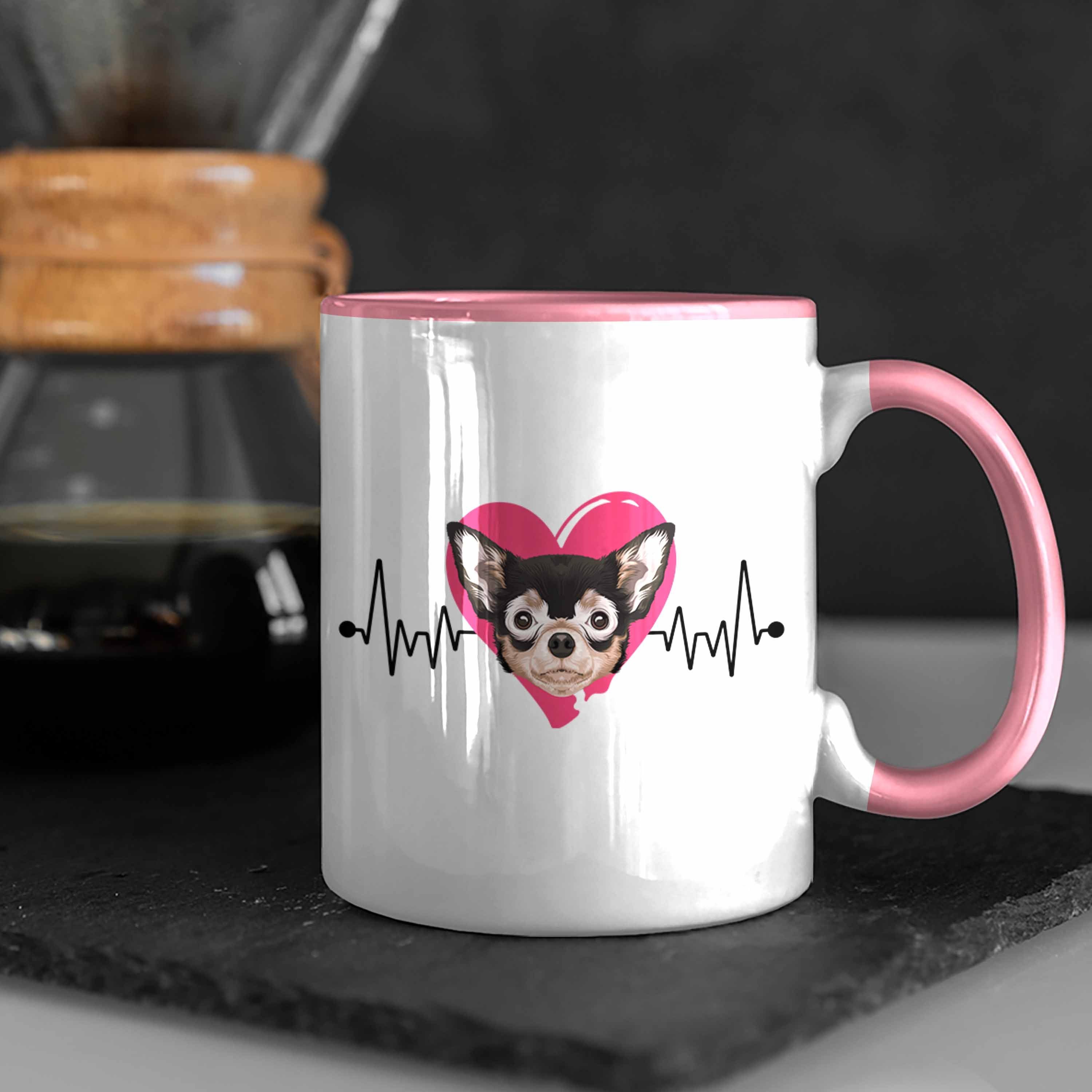 Trendation Geschenkidee Geschenk Lustiger Spruch Besitzer Herzsch Rosa Chihuahua Tasse Tasse