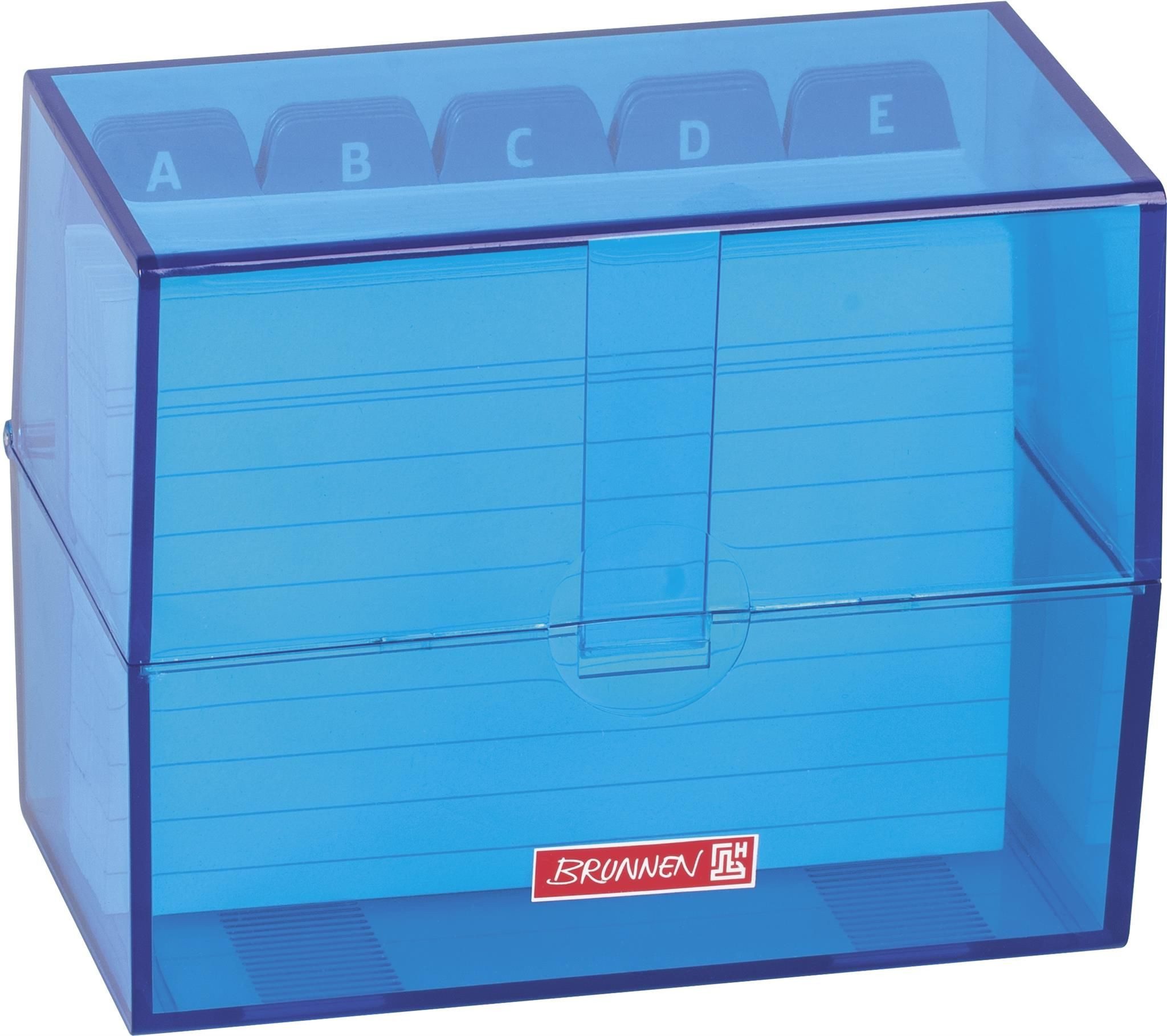 BRUNNEN Karteikasten BRUNNEN KarteiboxA7 gefüllt azur